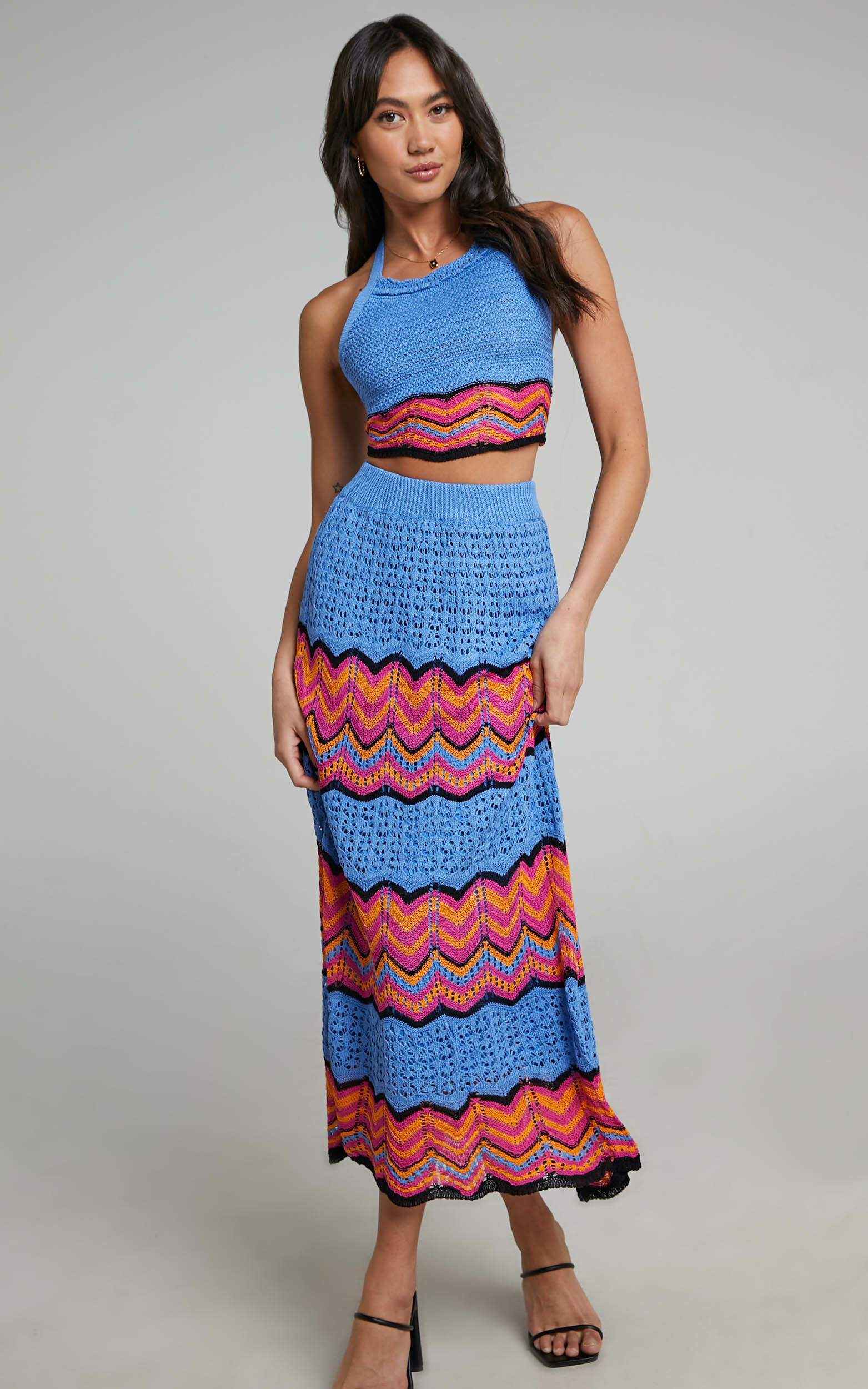Thommy Crochet Skirt in Royal Blue - S, BLU1, hi-res image number null