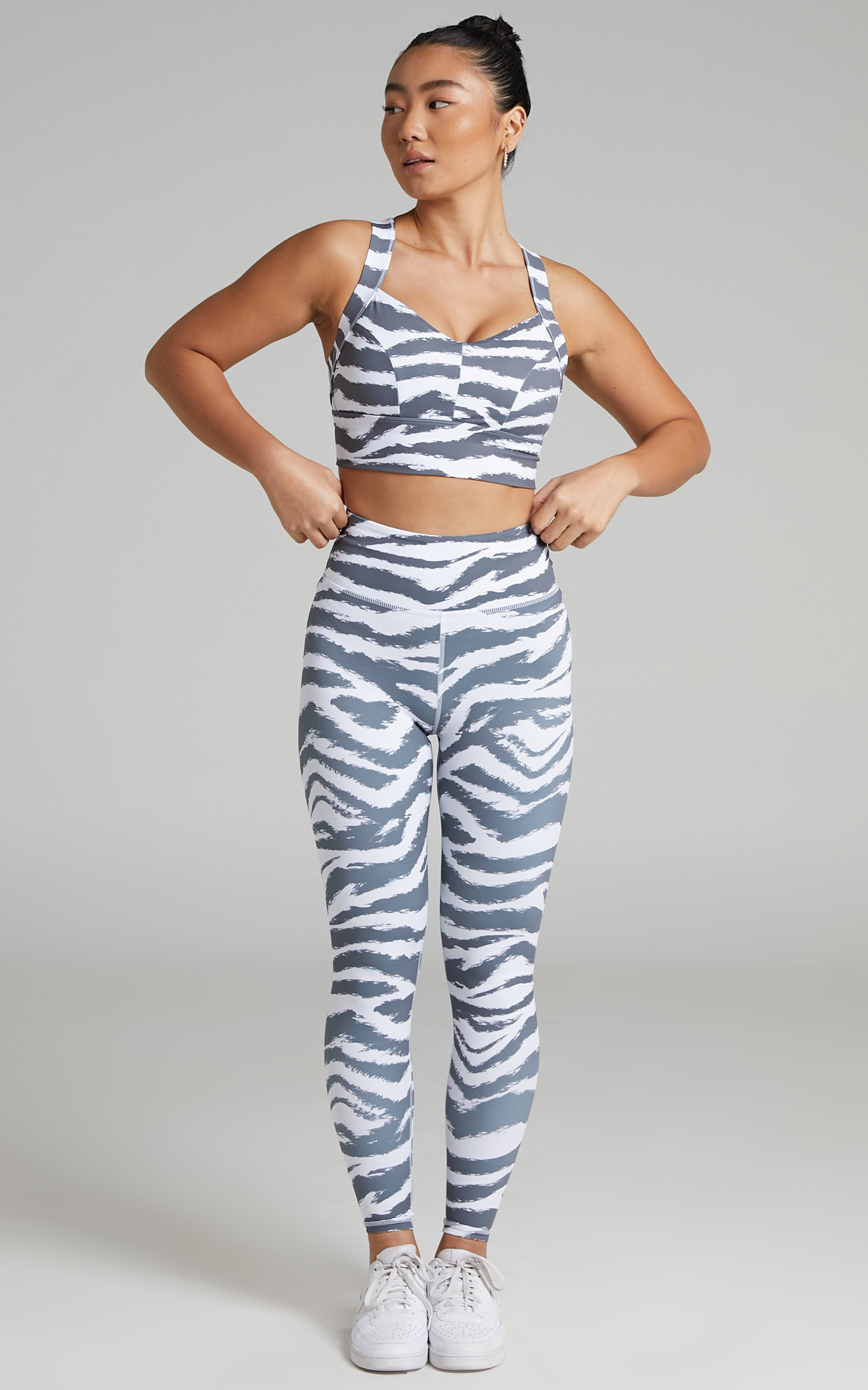 Lilybod - Ariana Legging in Snow Tiger Print - L, WHT1, hi-res image number null