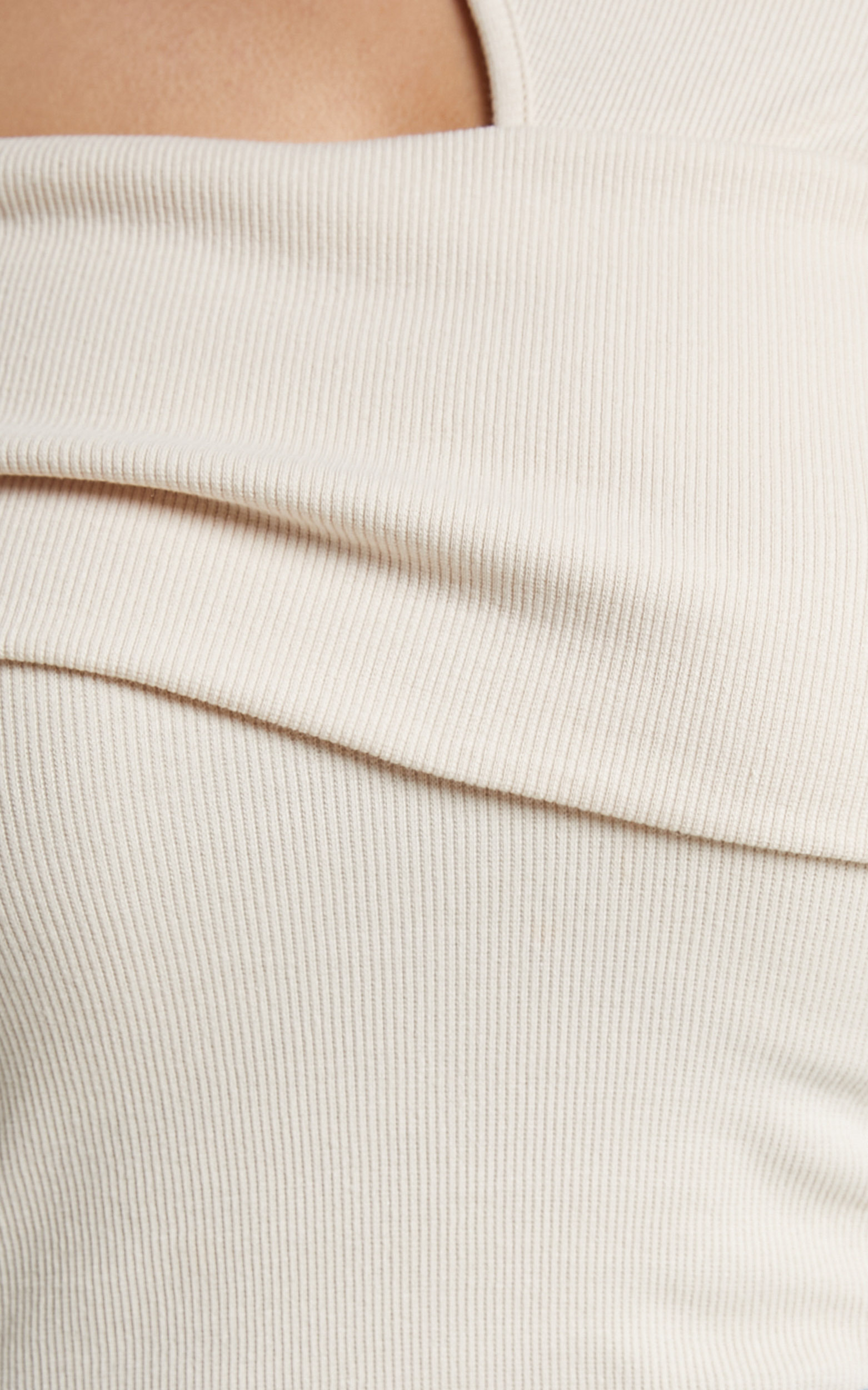 Kiefer Asymmetric Cutout Top in Cream | Showpo