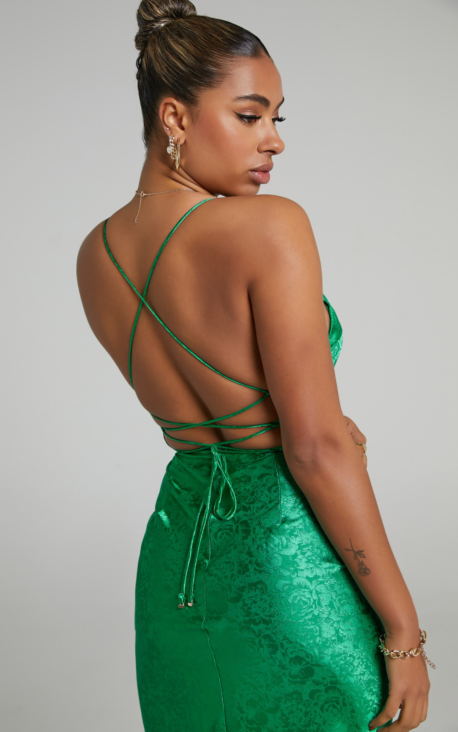 Runaway The Label - Electra Slip Dress in Green - L, GRN2, hi-res image number null
