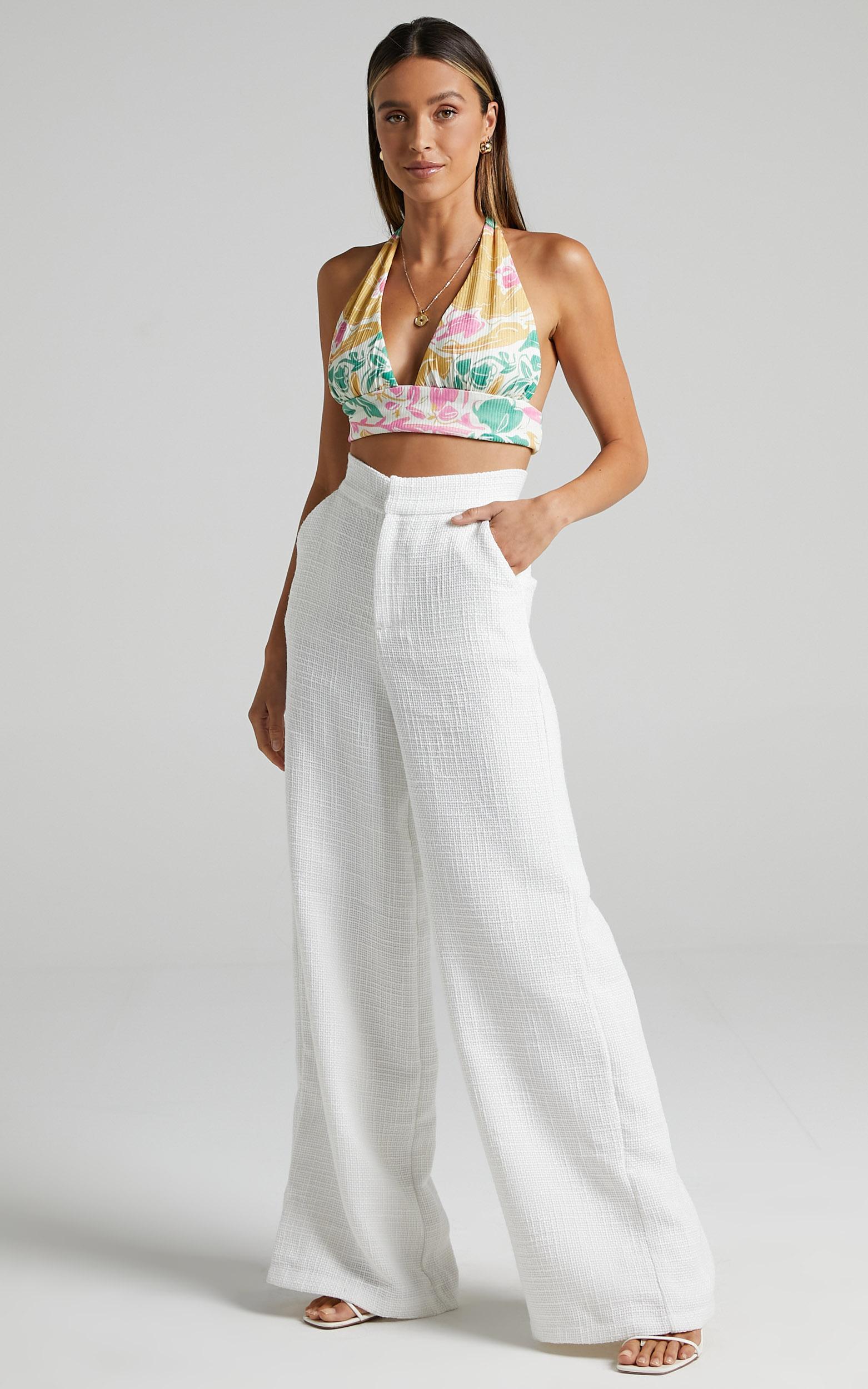 Walters Wide Leg High Waist Tailored Pants in White - 06, WHT3, hi-res image number null