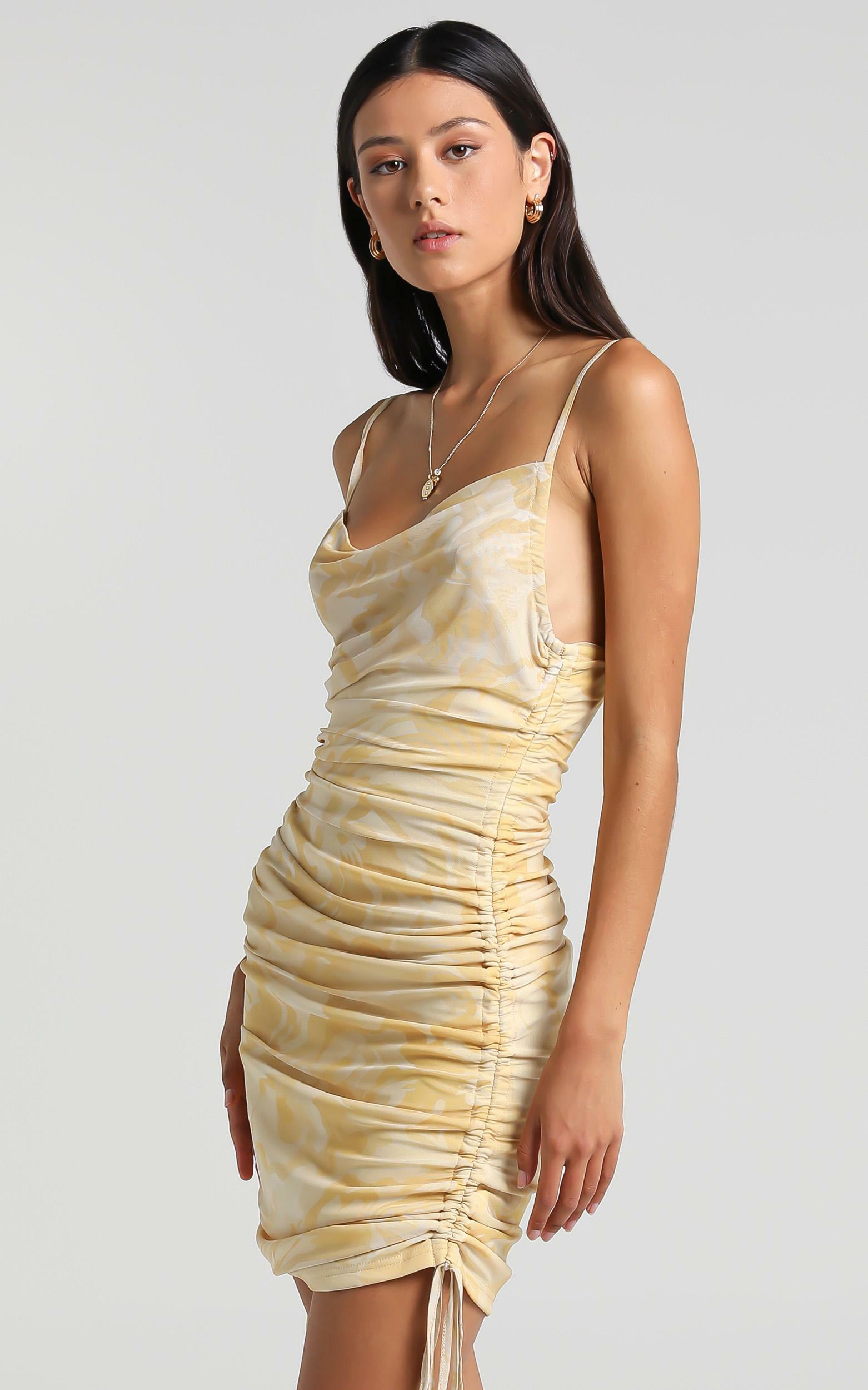 Nester Dress in Yellow Marble  - 6 (XS), Yellow, hi-res image number null