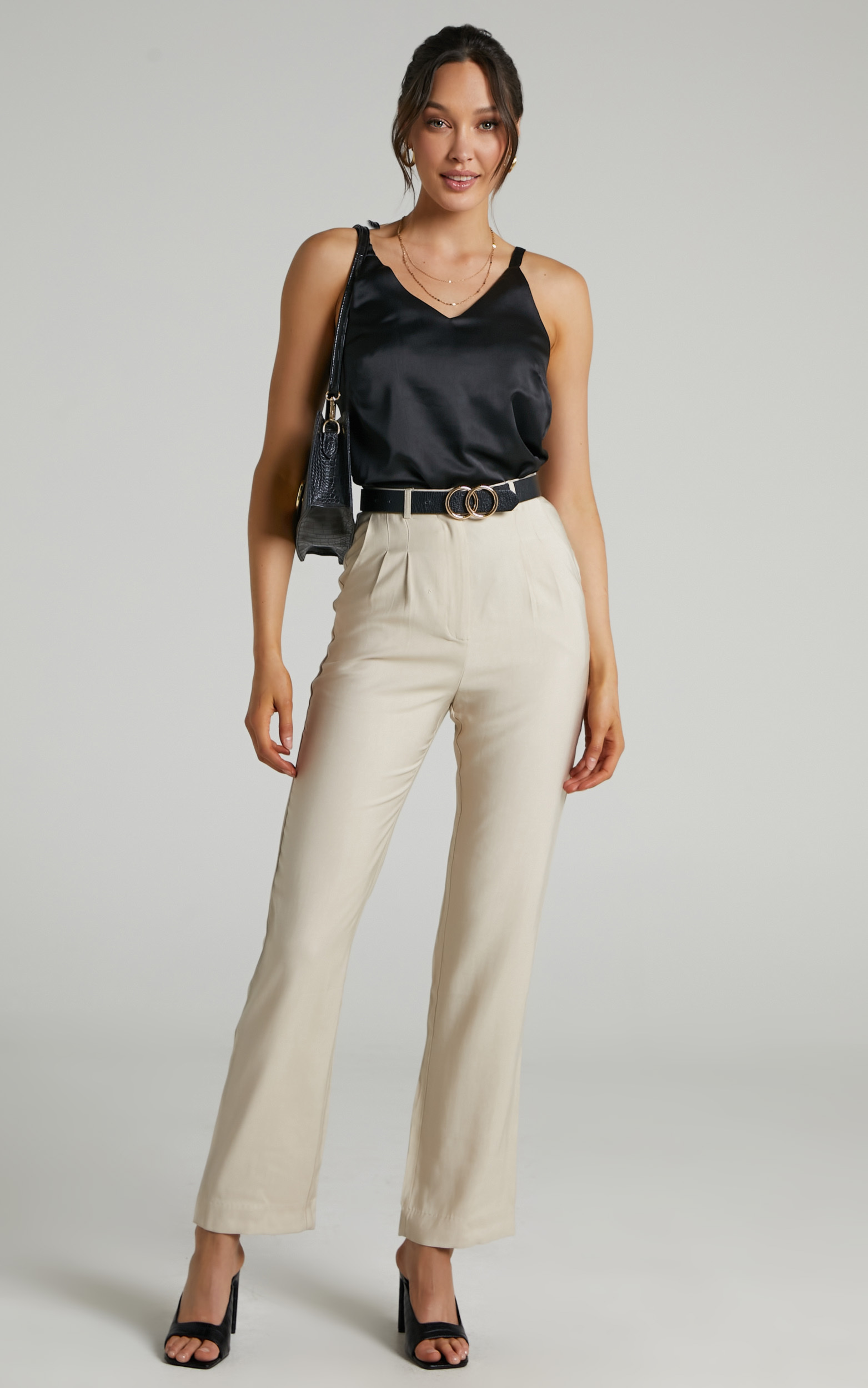 Kinara Full LengthTailored Pant in Beige - 06, CRE1, hi-res image number null