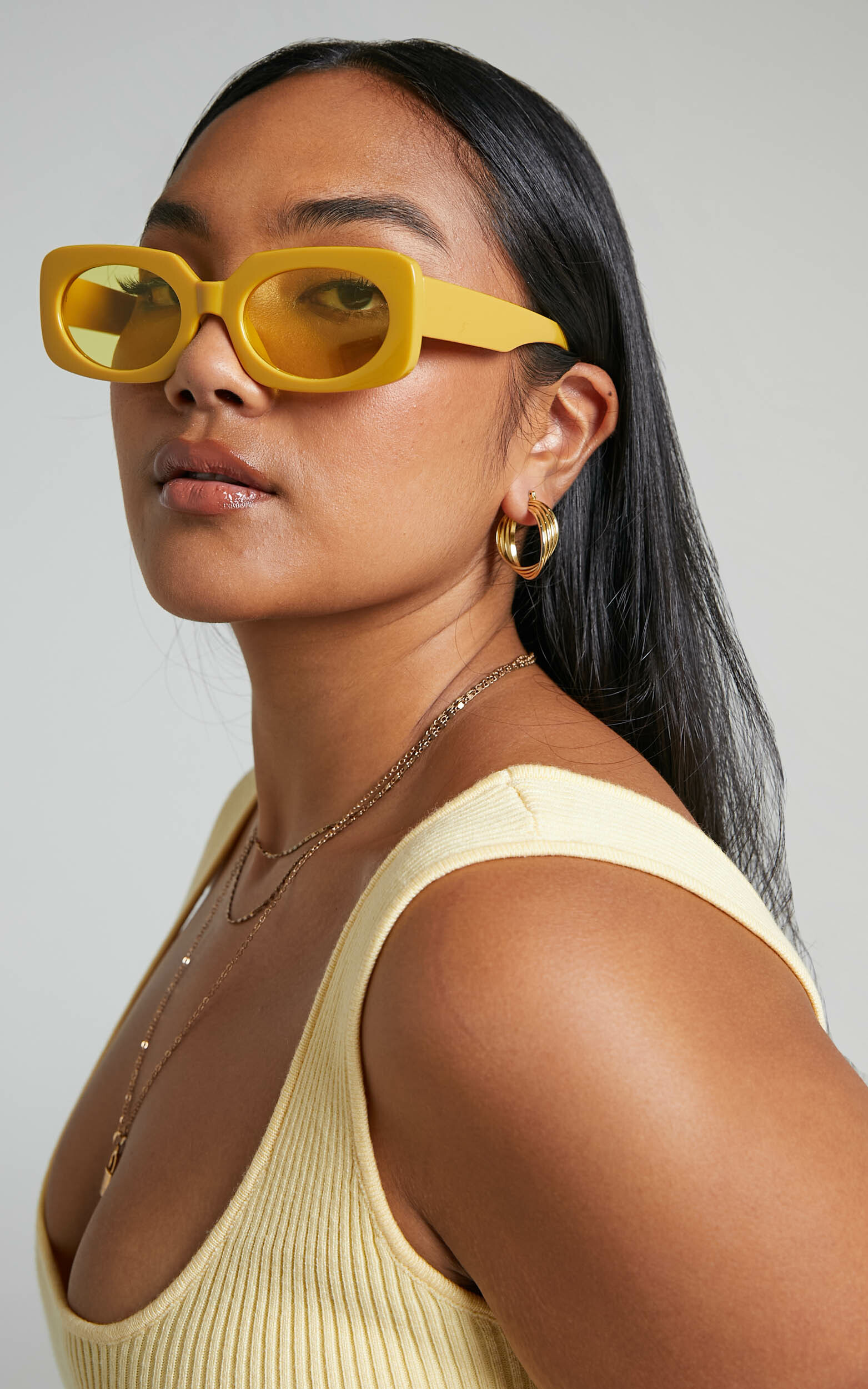 Marlene Sunglasses in Yellow - NoSize, YEL1, hi-res image number null