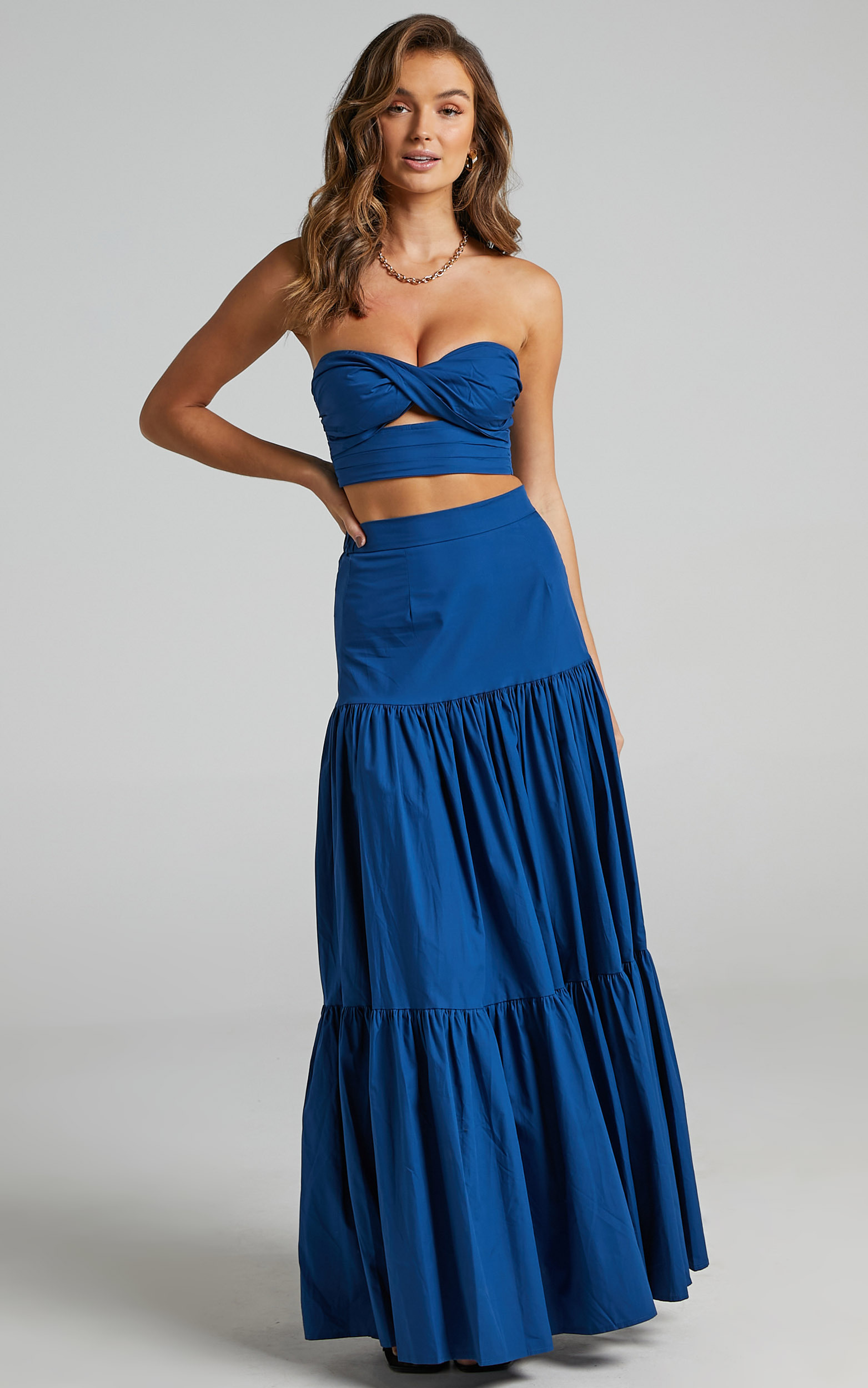 Runaway The Label - Ayla Maxi Skirt in Sapphire - L, BLU1, hi-res image number null