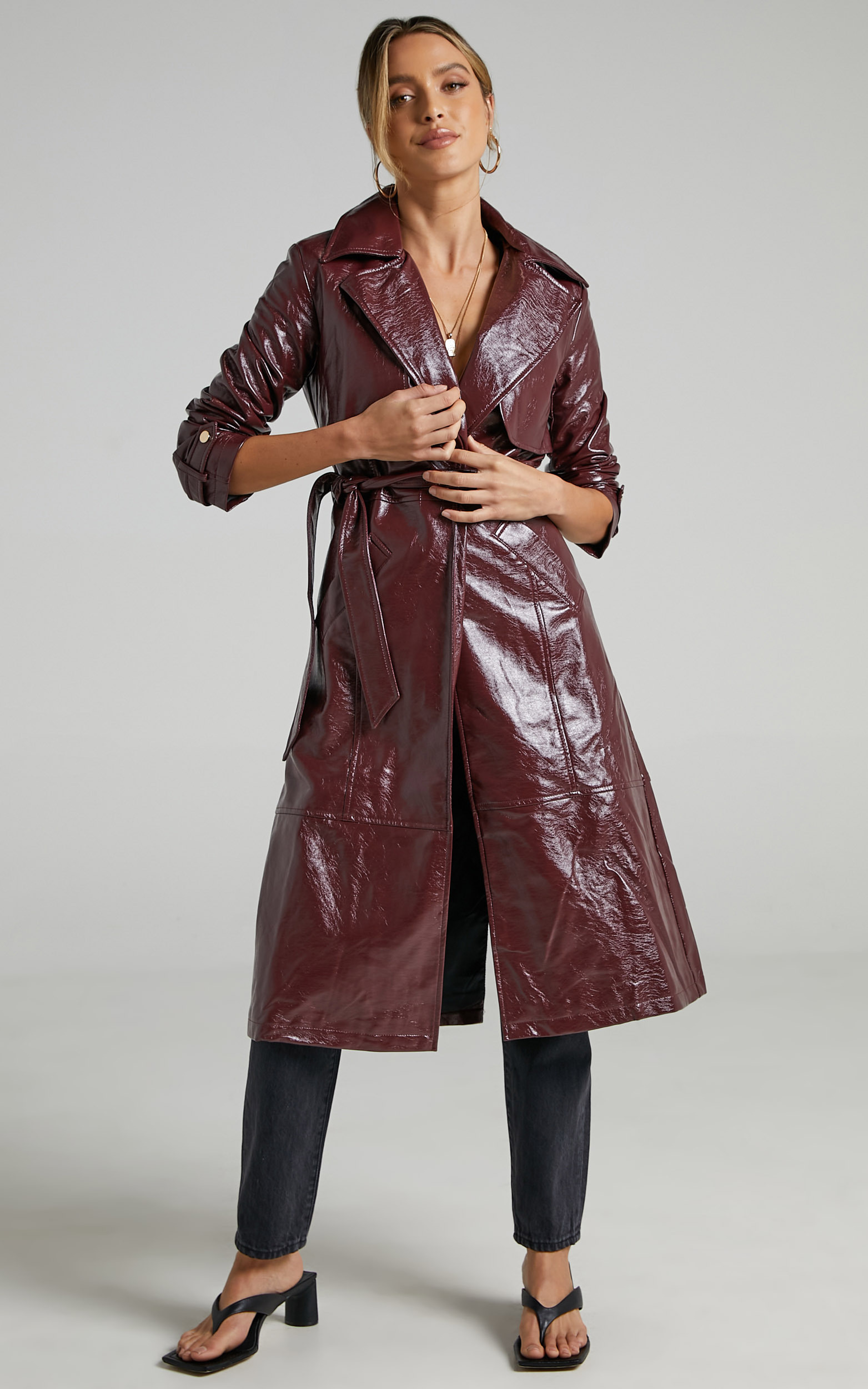 Unsolved Mystery Trench Coat in Aubergine - 06, WNE3, hi-res image number null