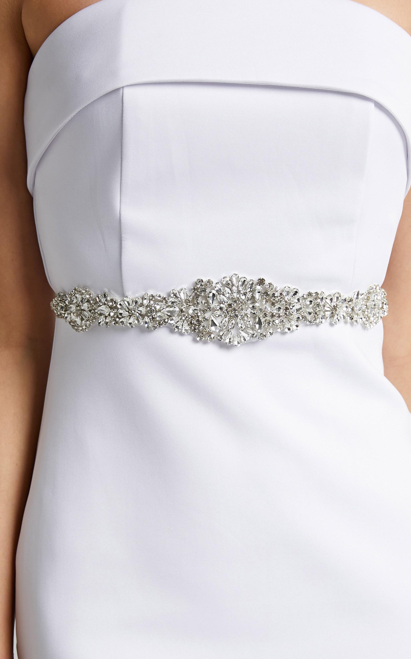 Nothing Compares Belt in Diamante and White, , hi-res image number null