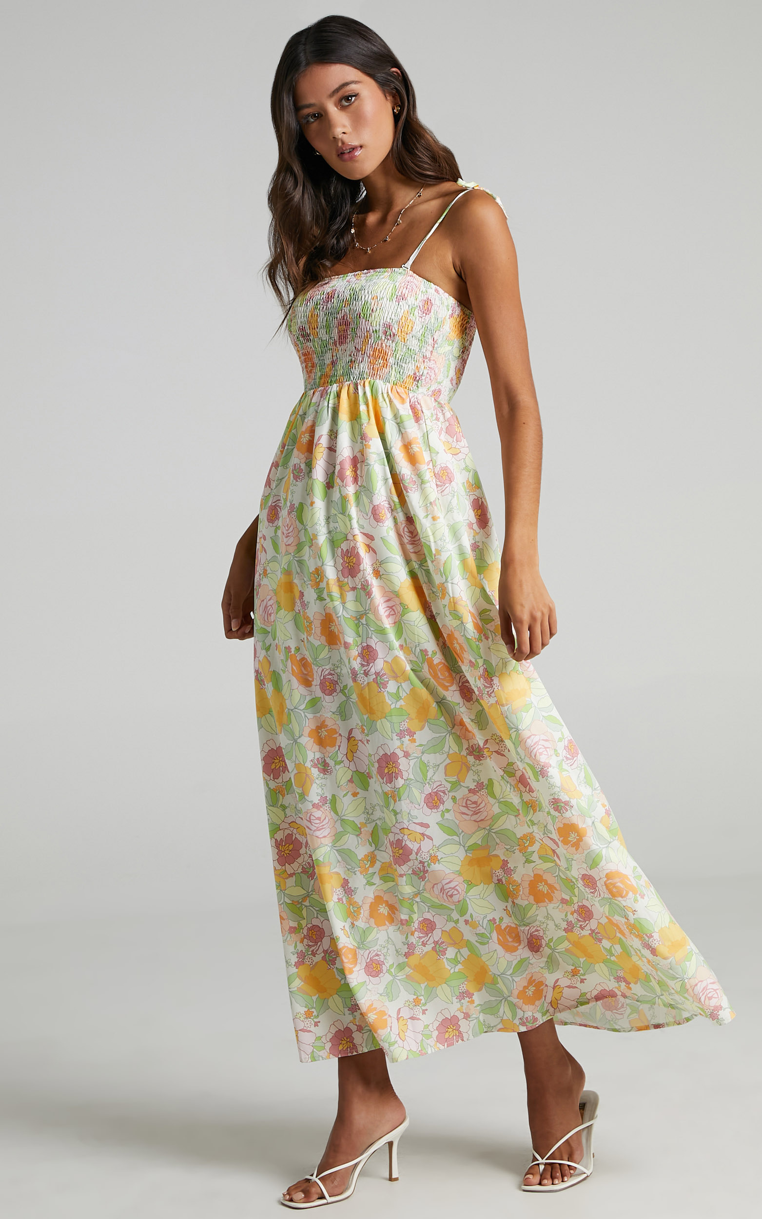 Alimi Dress in Linear Floral - 06, MLT1, hi-res image number null