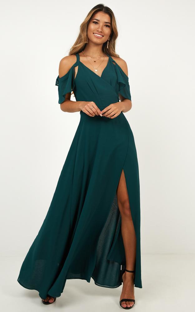 Give You My All Dress In emerald - 6 (XS), Green, hi-res image number null