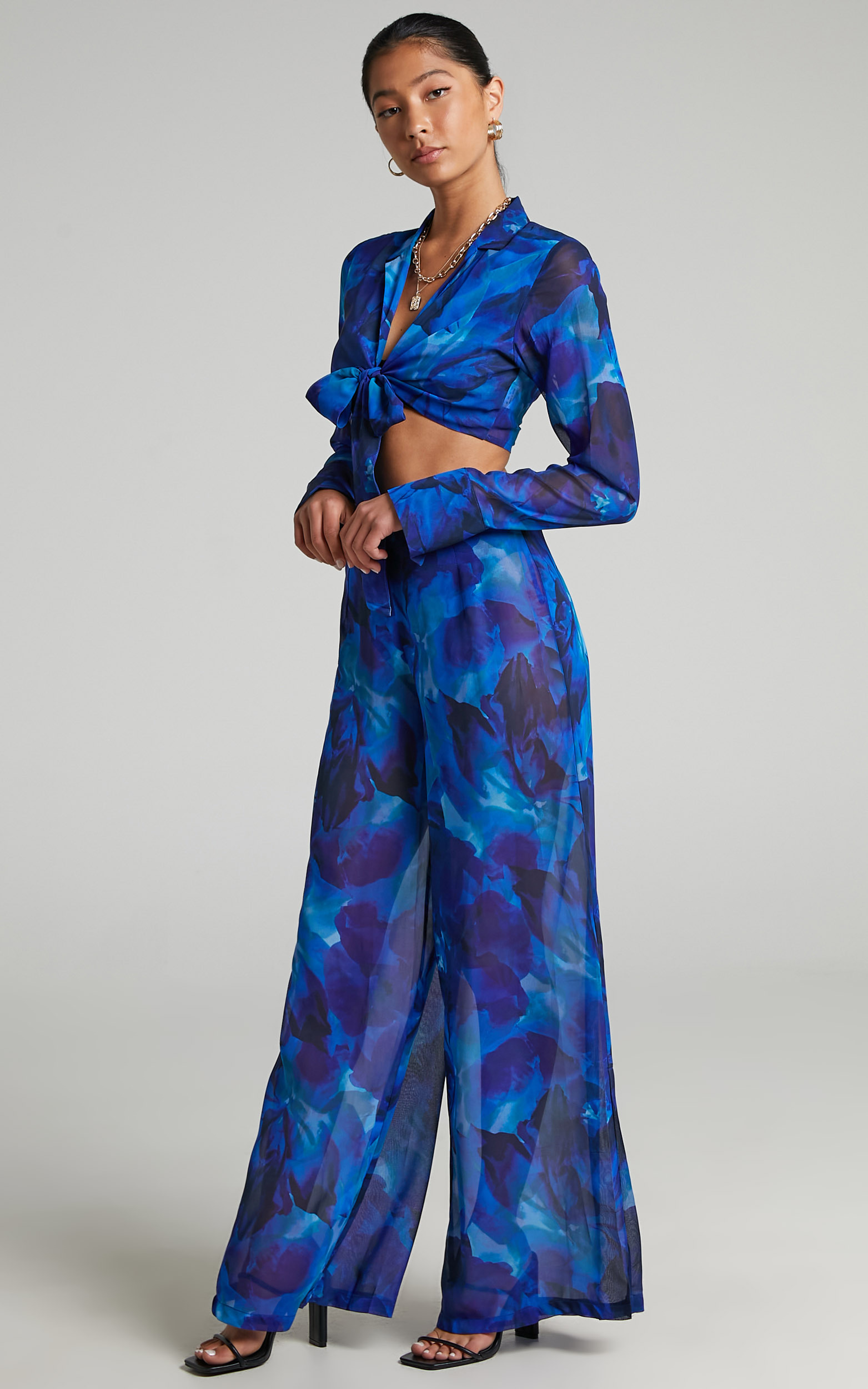 RUNAWAY THE LABEL - CALISTA PANTS in Blue - XS, BLU1, hi-res image number null