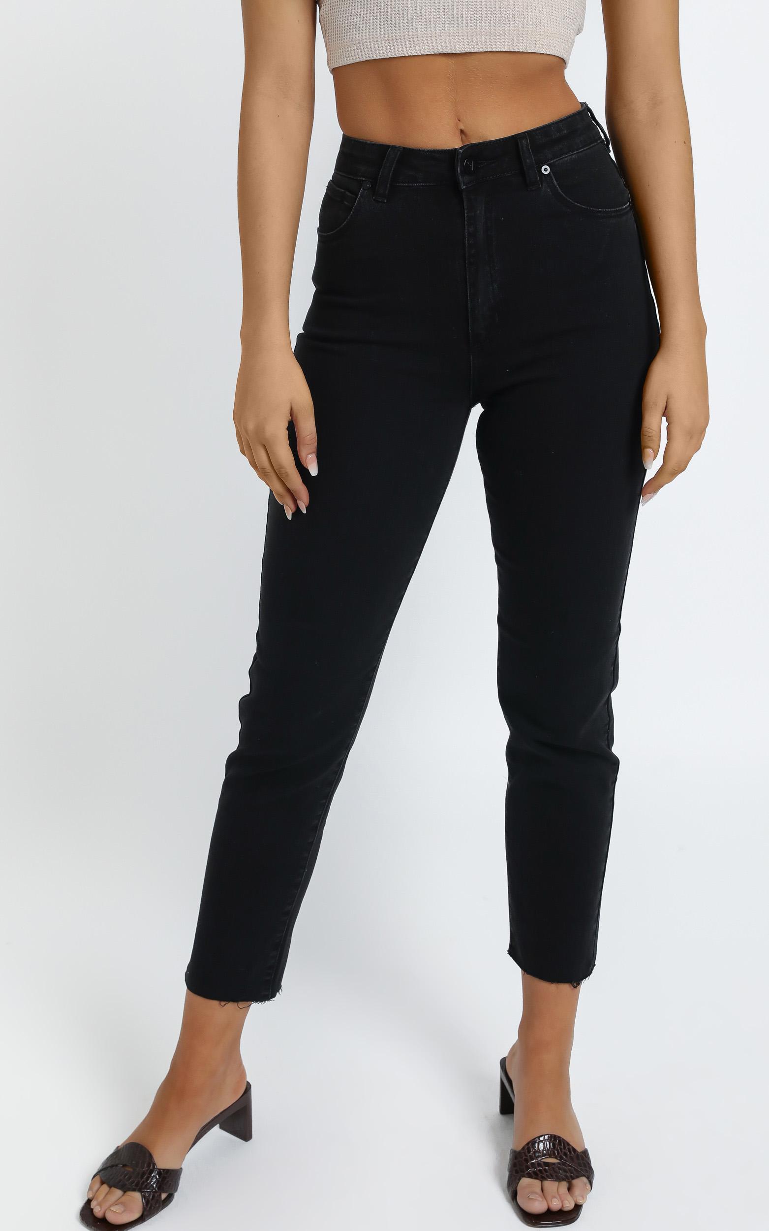 Abrand - A 94 High Slim Jean in 90210 Raw - 14 (XL), BLK2, hi-res image number null