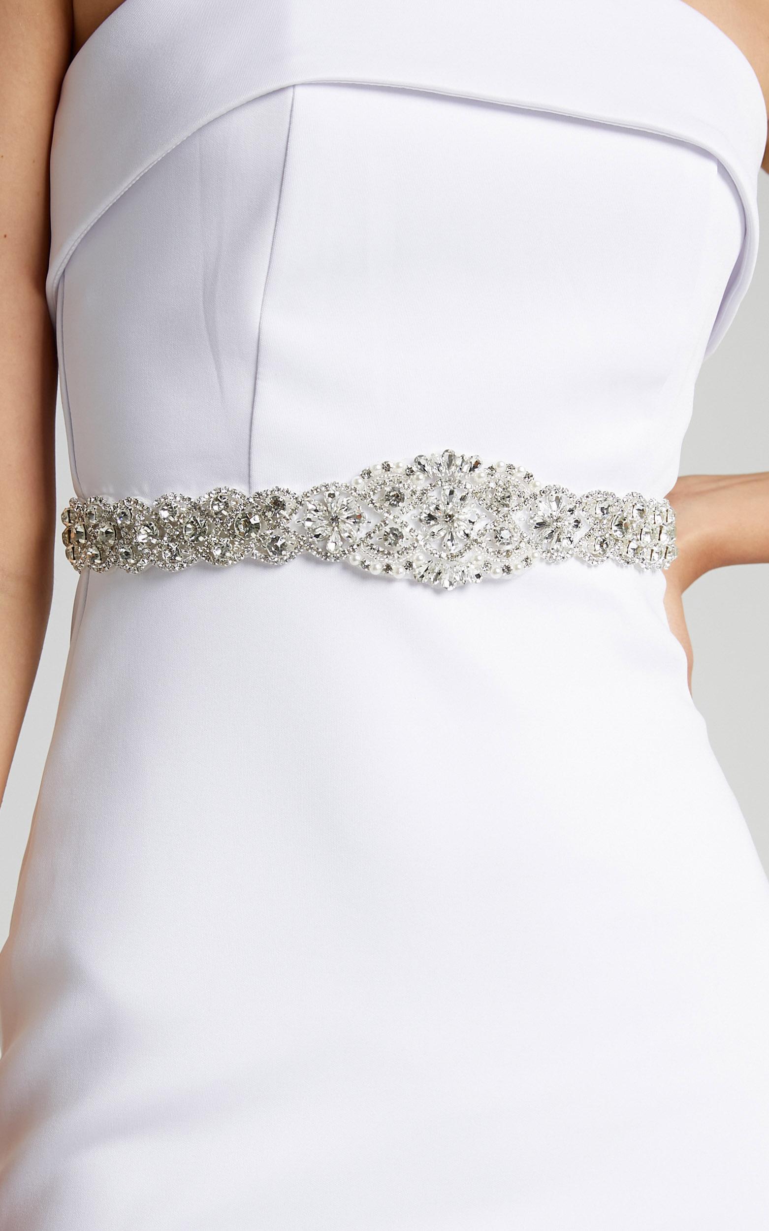 Eternal Flame Belt in Diamante and White, , hi-res image number null