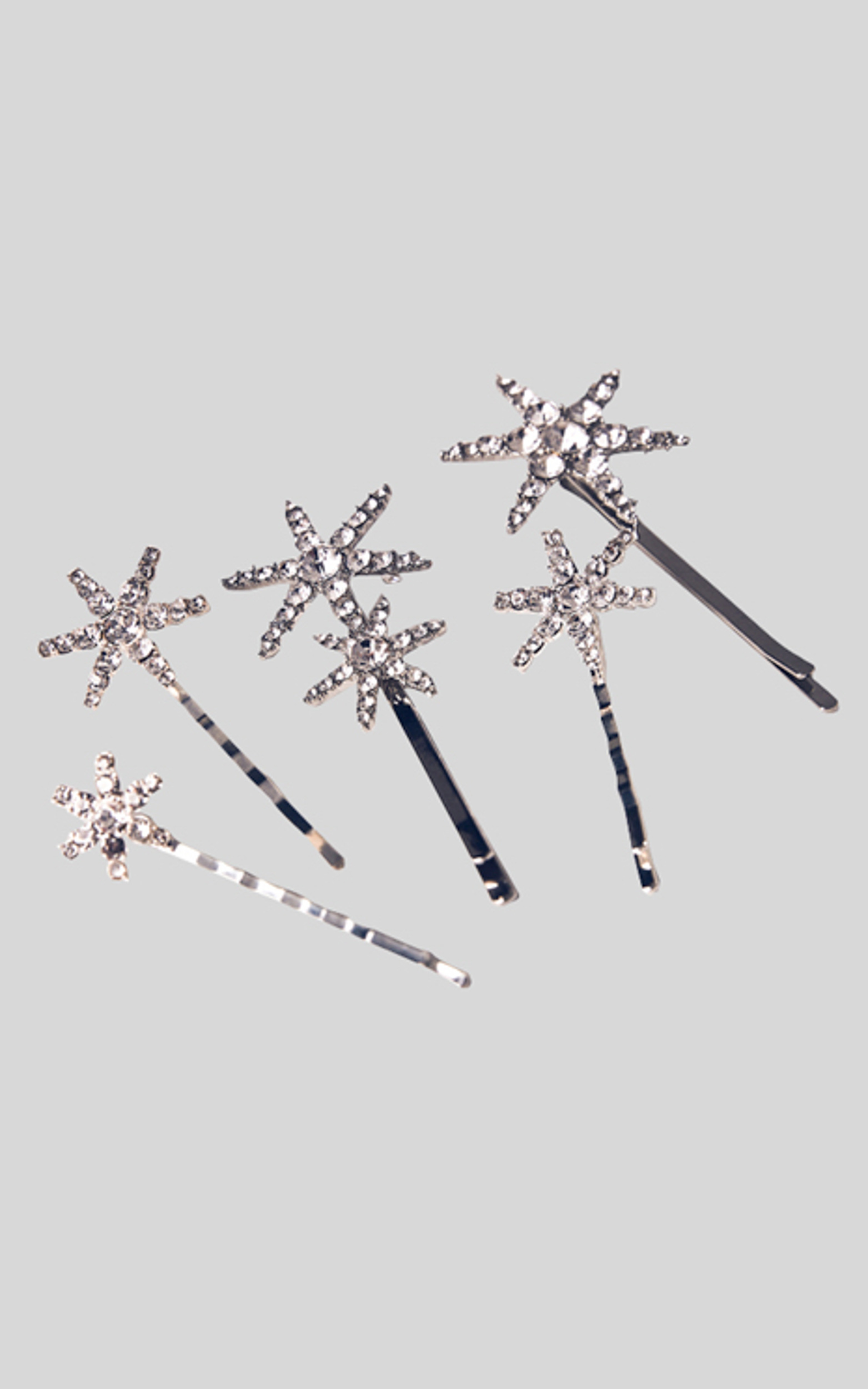 Billini x Natalie Anne - Emily Star Hair Pin Pack in Silver - NoSize, SLV1, hi-res image number null