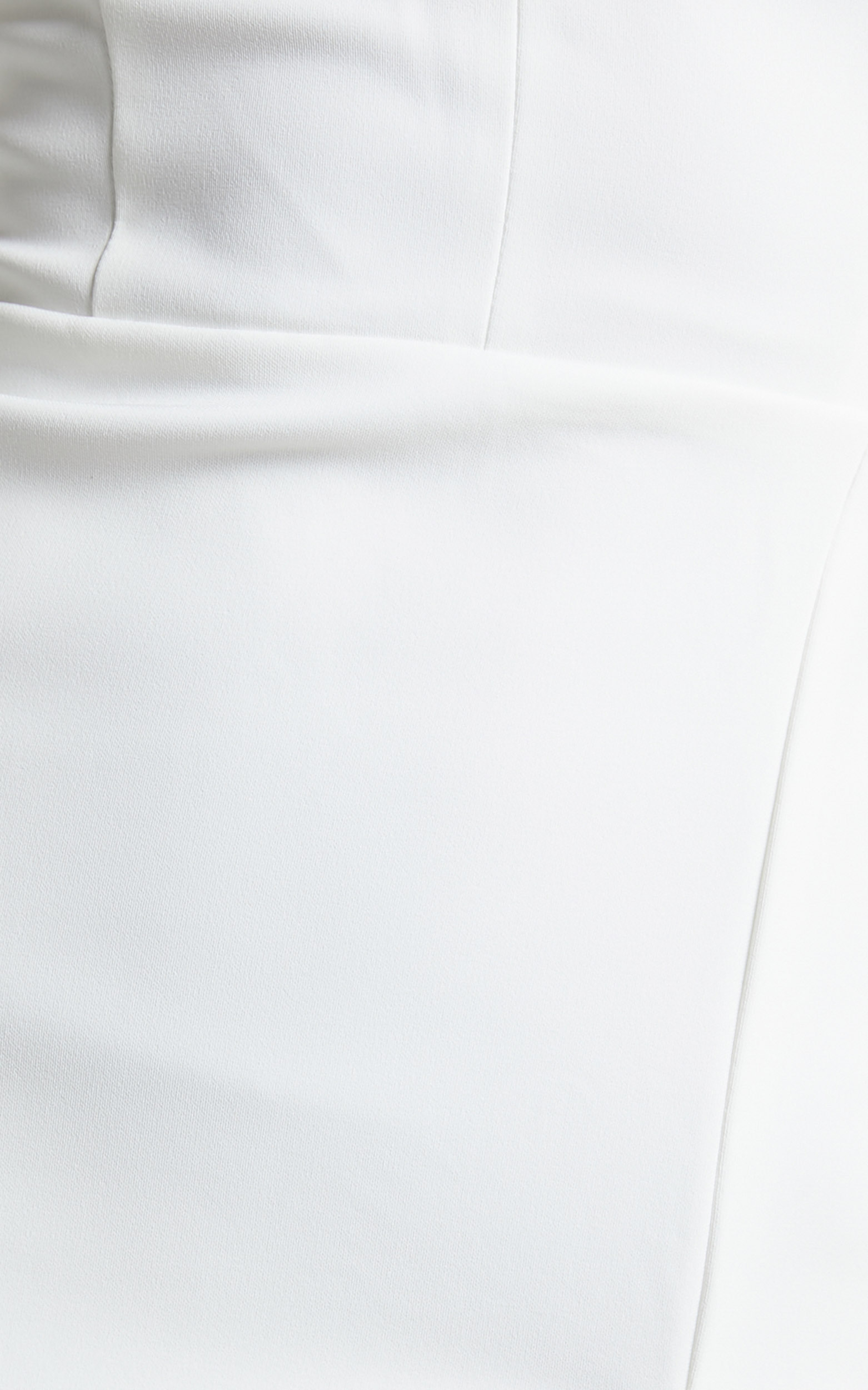 Jayedy Midi Dress - Thigh Split Tie Shoulder V Neck Dress in White ...