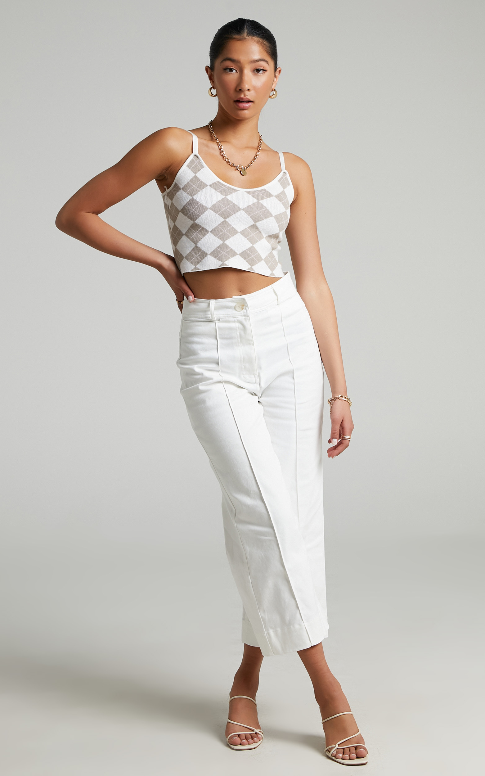 Katryna Pin Tuck Wide Leg Pants in Off White - 04, WHT2, hi-res image number null