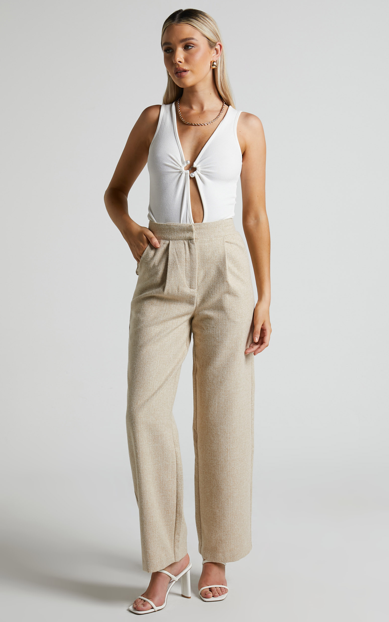 4Th & Reckless - BRADSHAW TROUSER in Beige - 06, BRN1, hi-res image number null