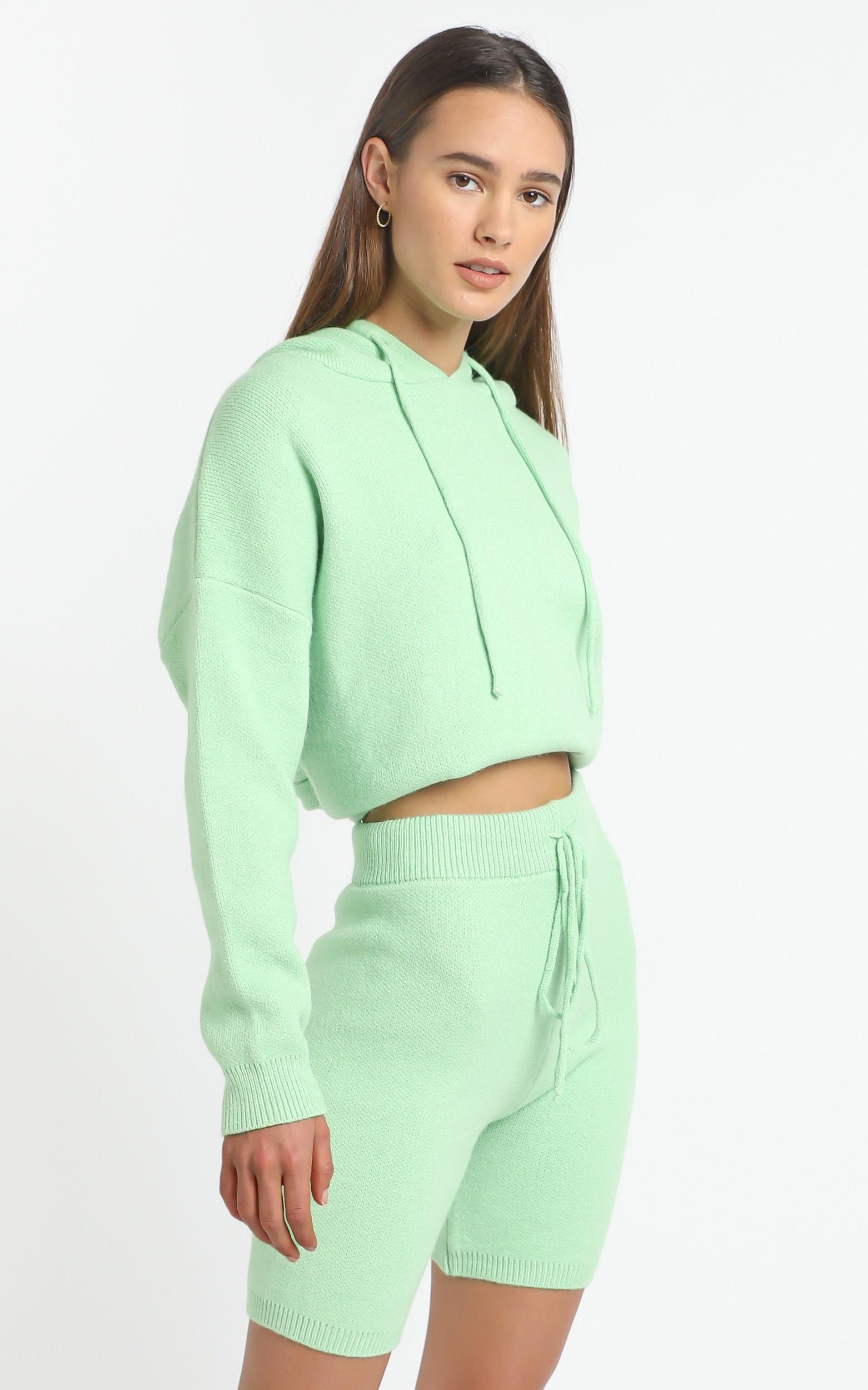 Cosy Club Knit Hoody in Mint - 8 (S), GRN1, hi-res image number null