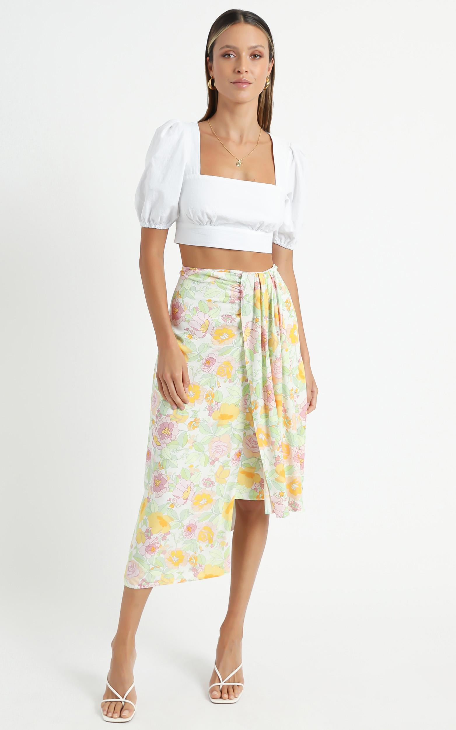 Valley Skirt in Linear Floral - 06, MLT1, hi-res image number null