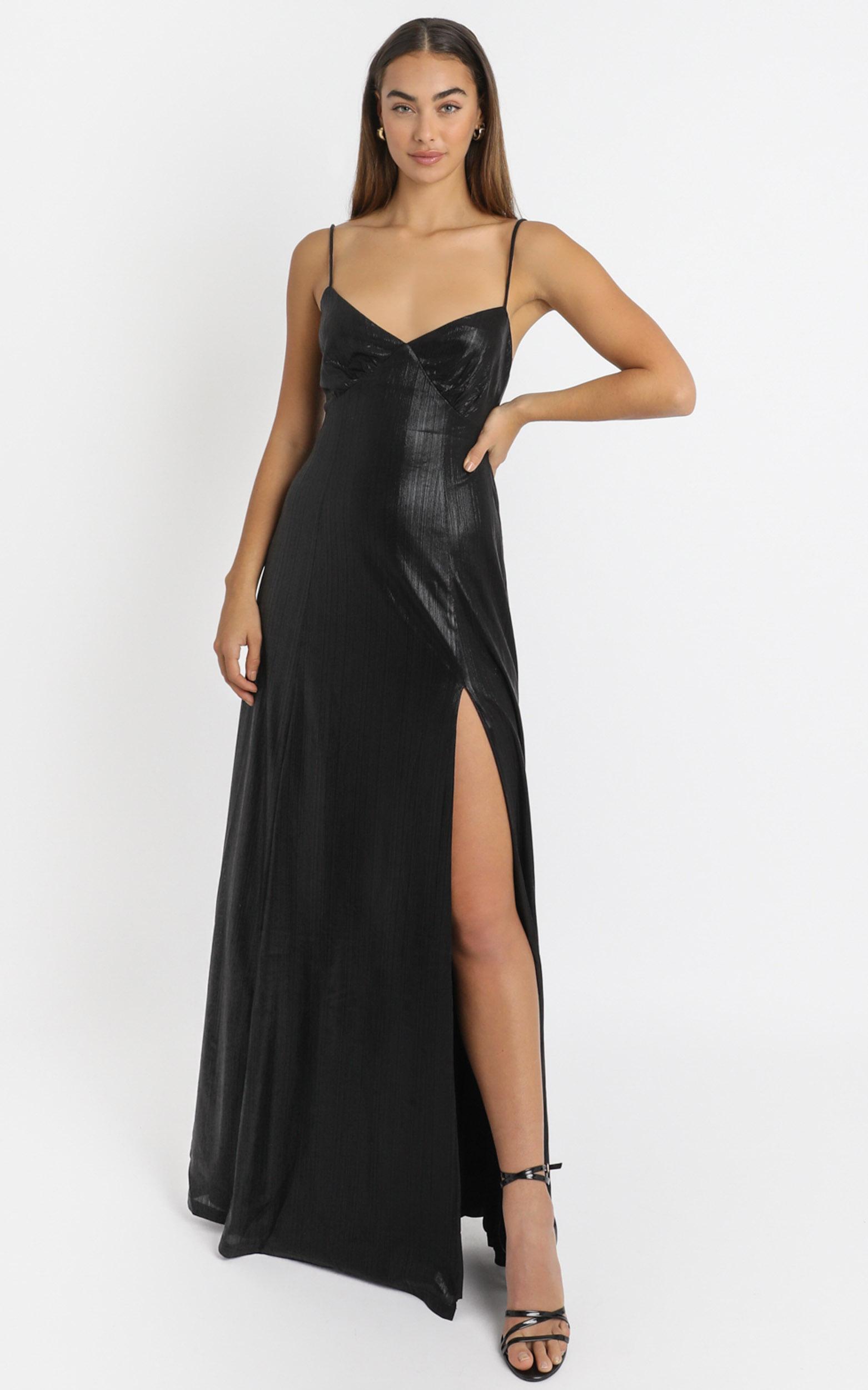 Kate Strappy Maxi Dress in Black ...