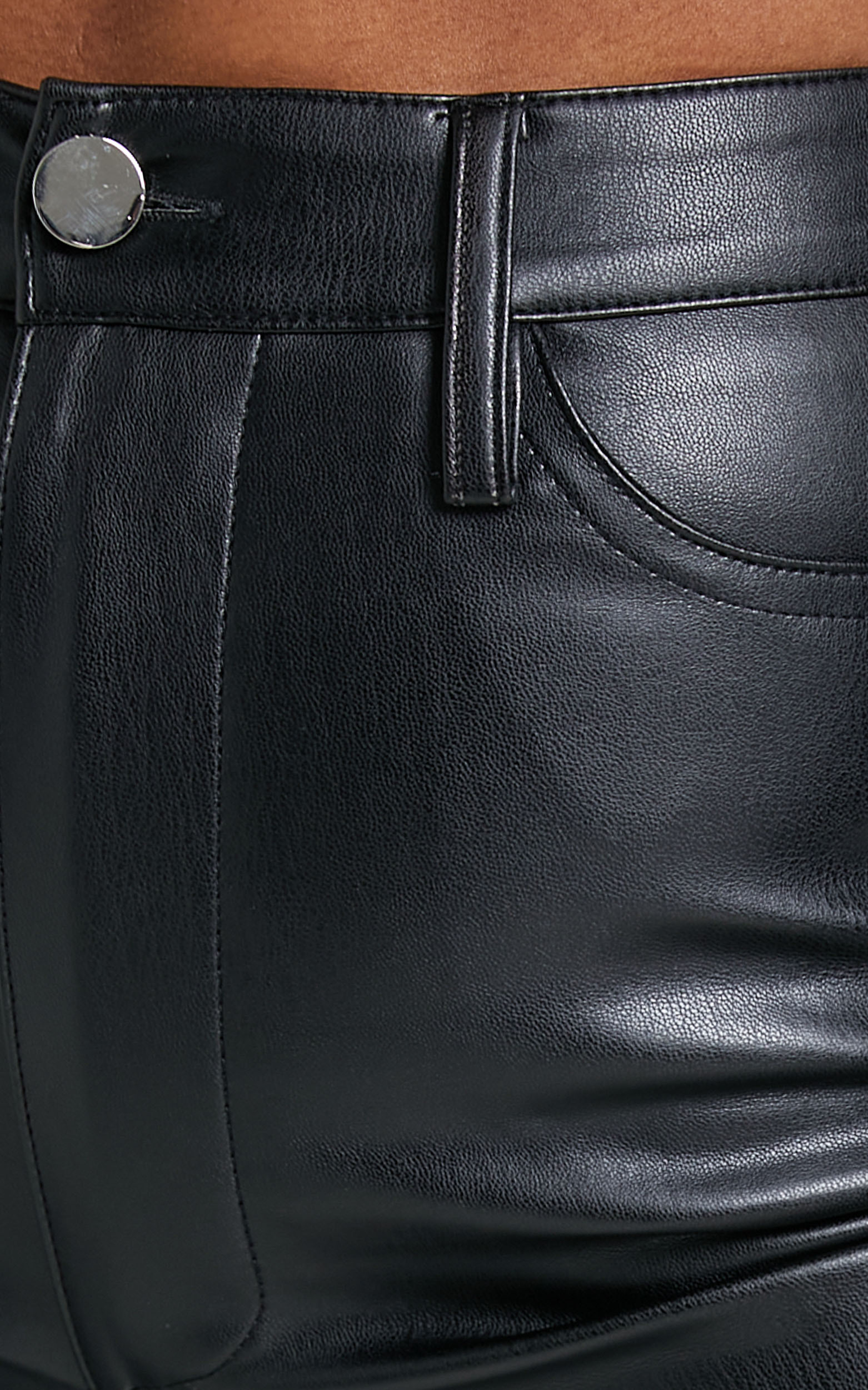 Dilyenne Pants in Black Leatherette | Showpo