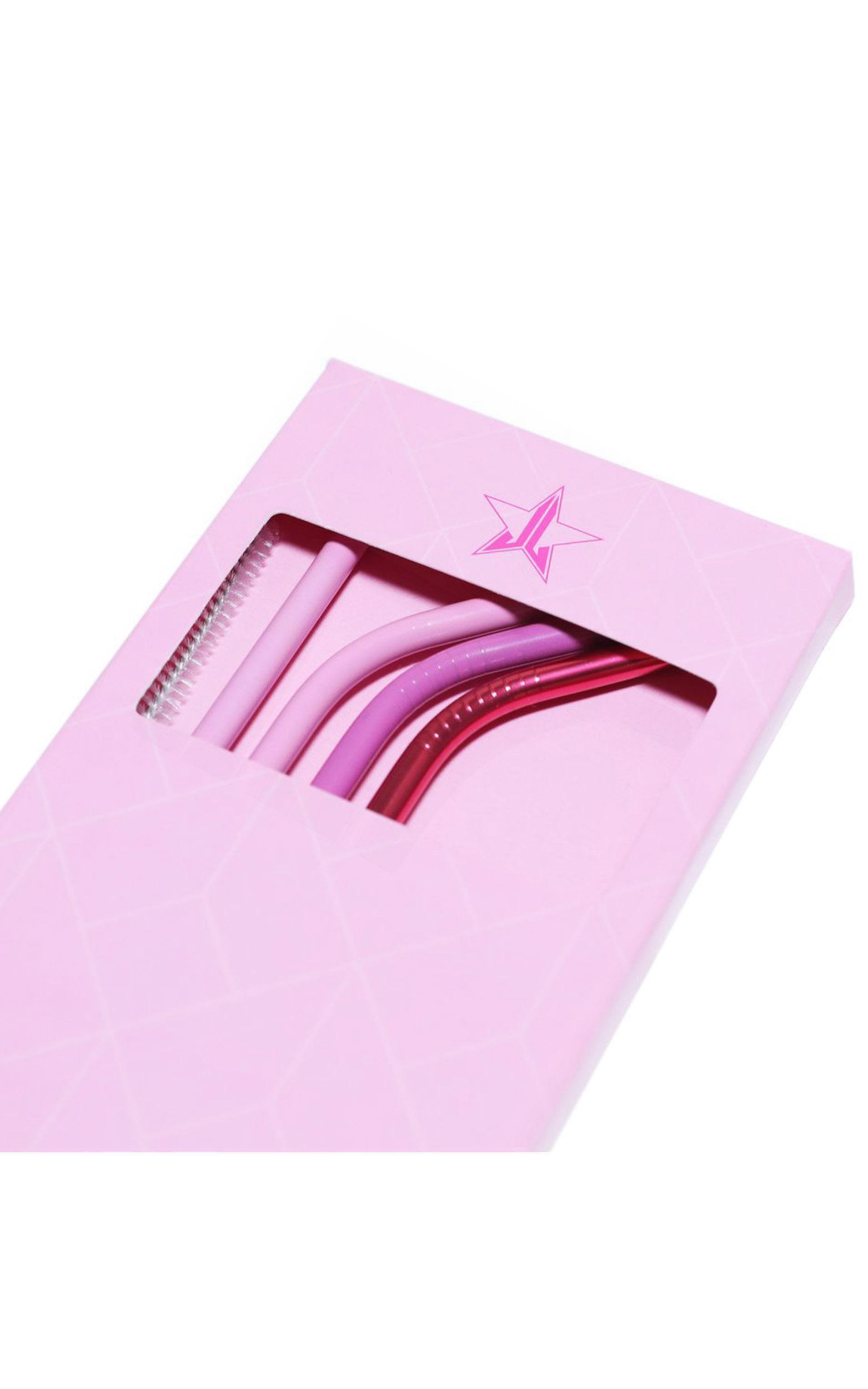 Jeffree Star Cosmetics - Metal Straw 4 Pack In Pink, Pink, hi-res image number null