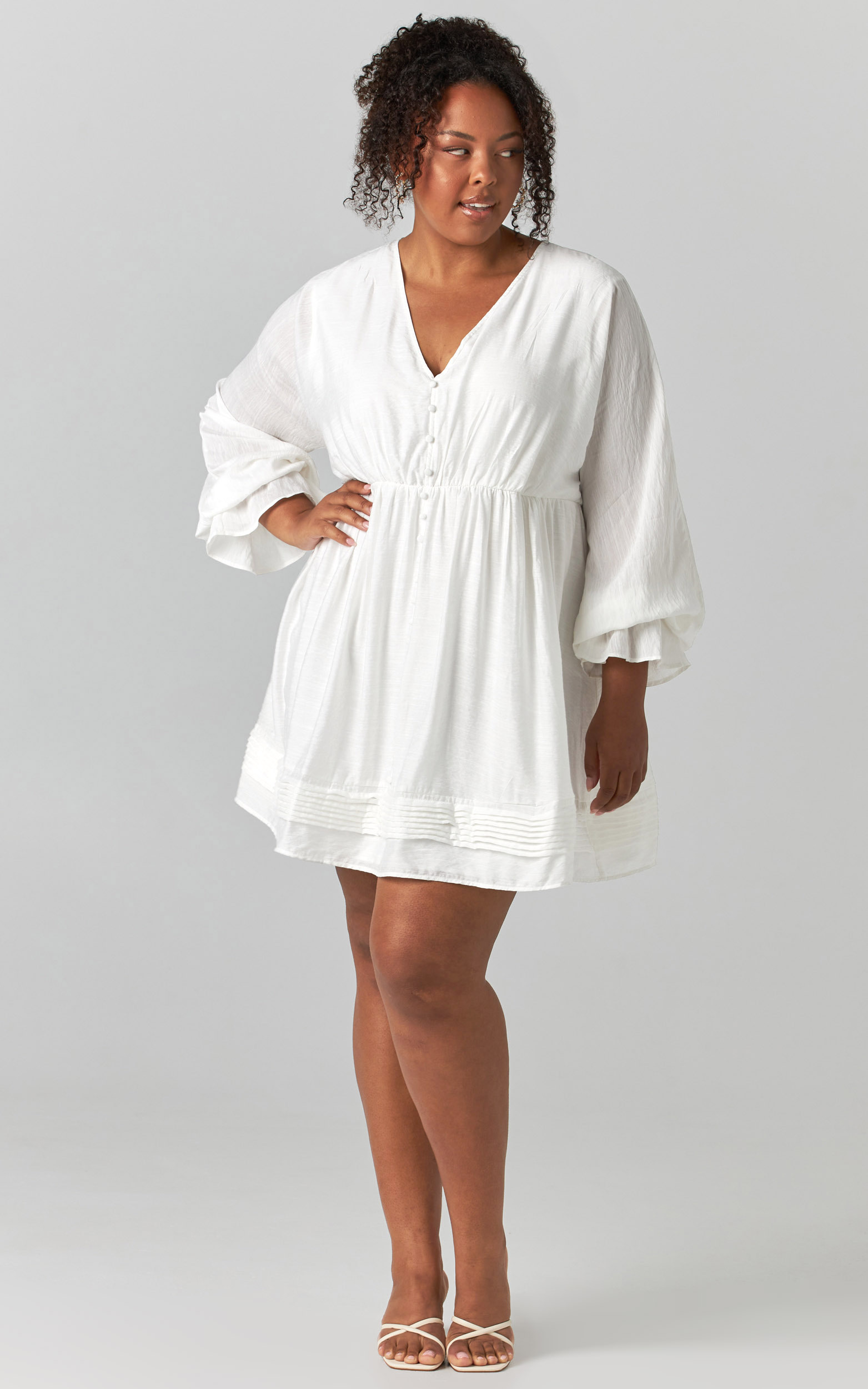 Perrine Shift Mini dress in White - 04, WHT1, hi-res image number null