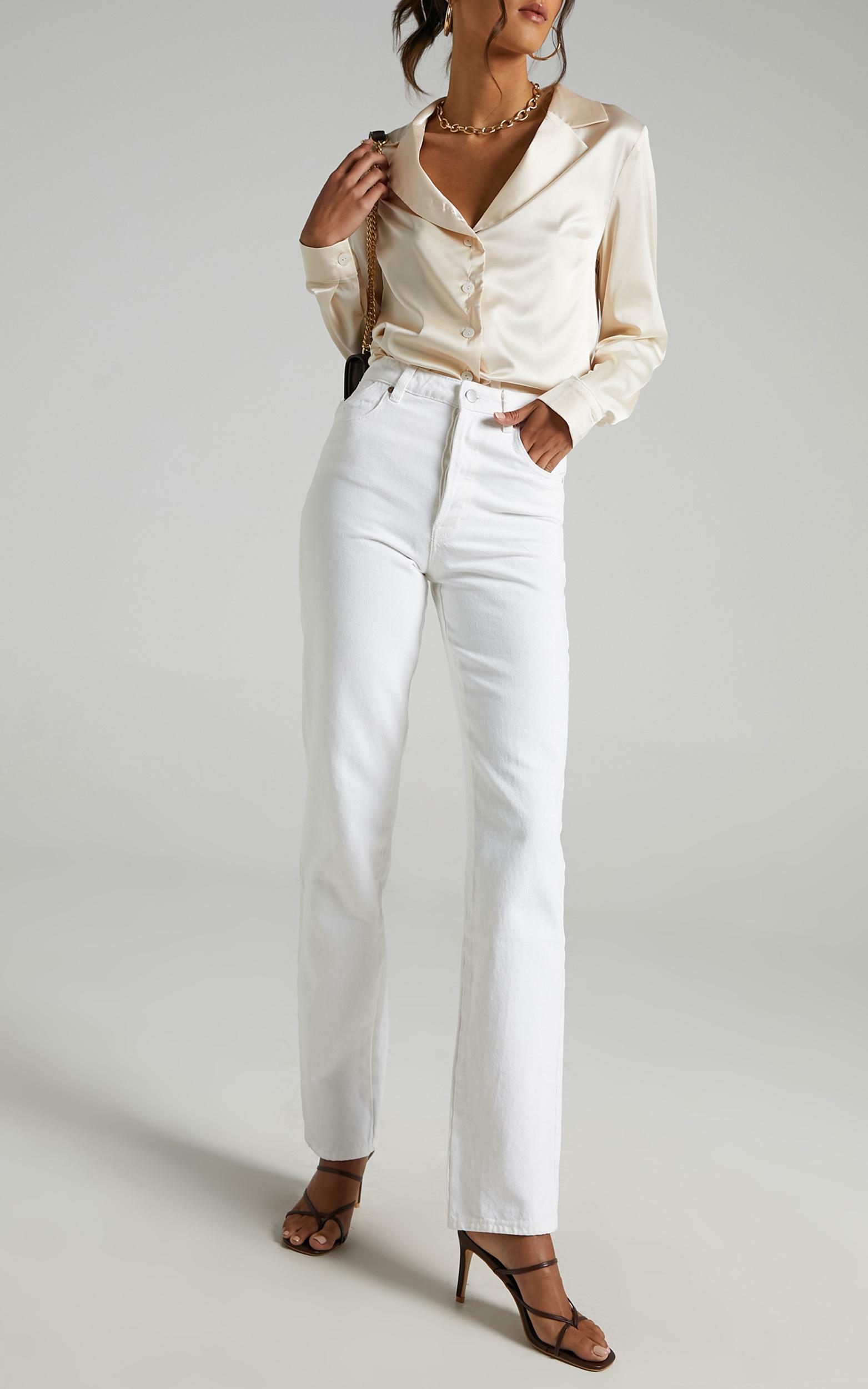 Rolla's - Classic Straight Jean in Vintage White - 06, WHT1, hi-res image number null