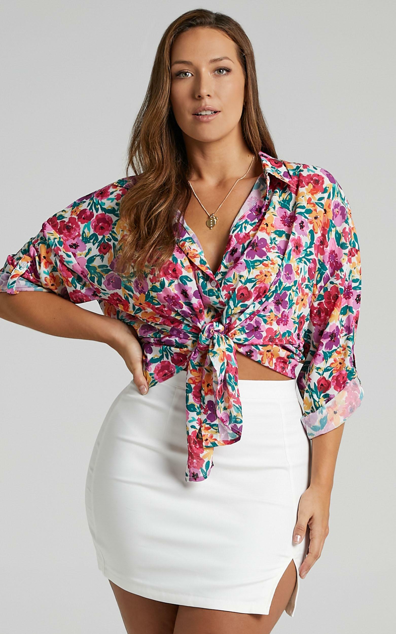 Morning Call Shirt in Packed Floral - 6 (XS), Multi, hi-res image number null