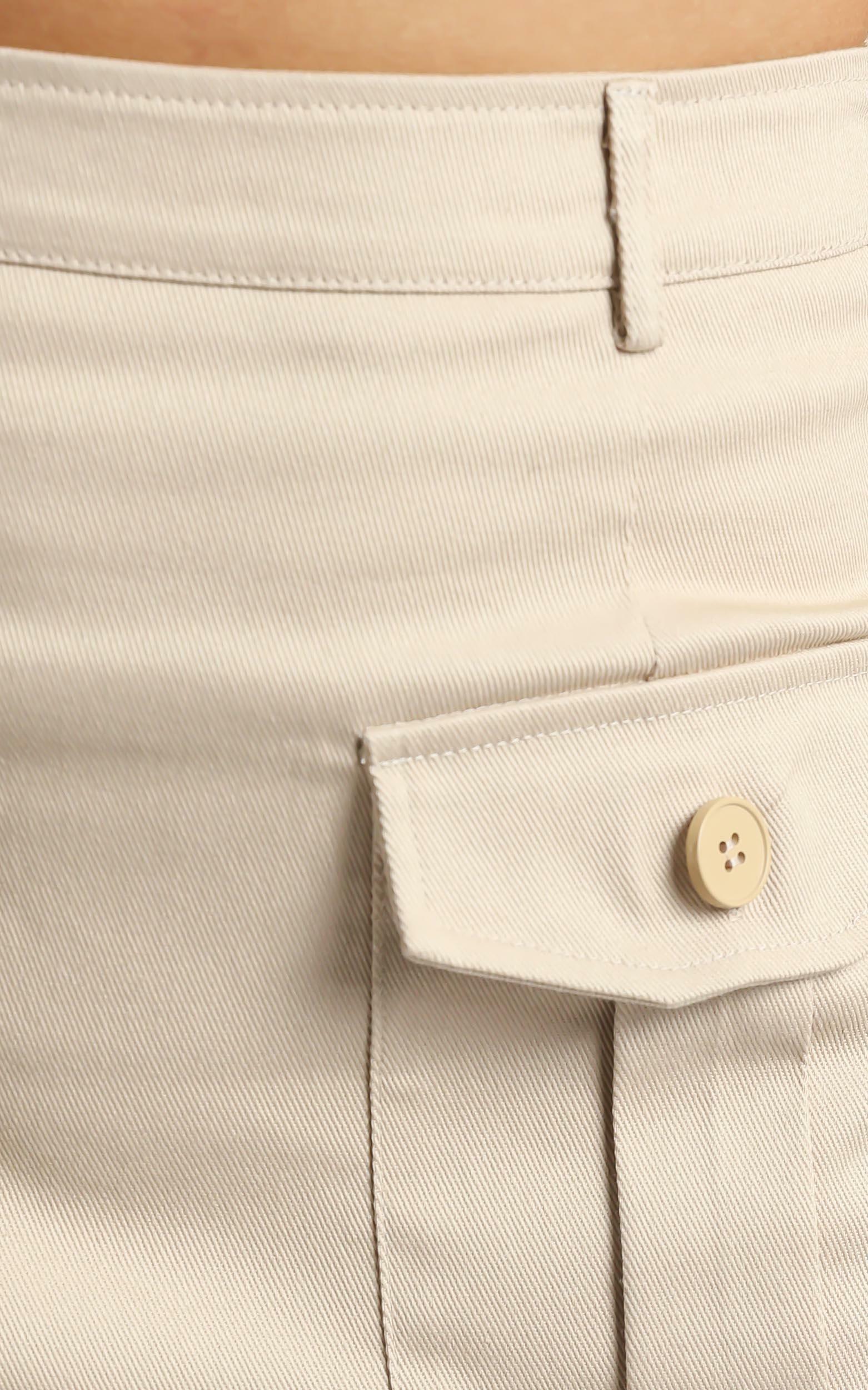 Armaras Mini Skirt in Beige | Showpo