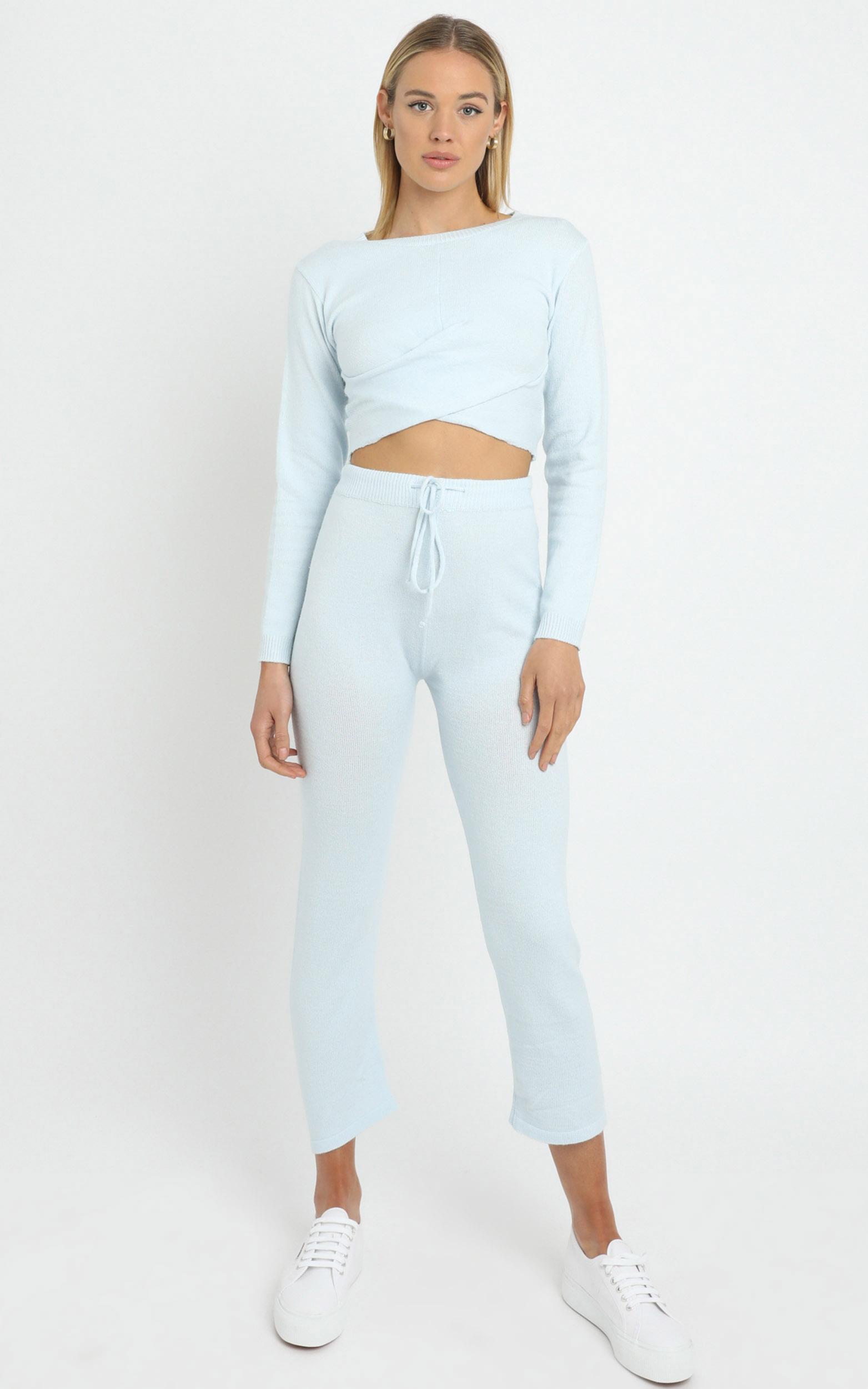 Deanna Knit Pants in Baby Blue - L, BLU2, hi-res image number null