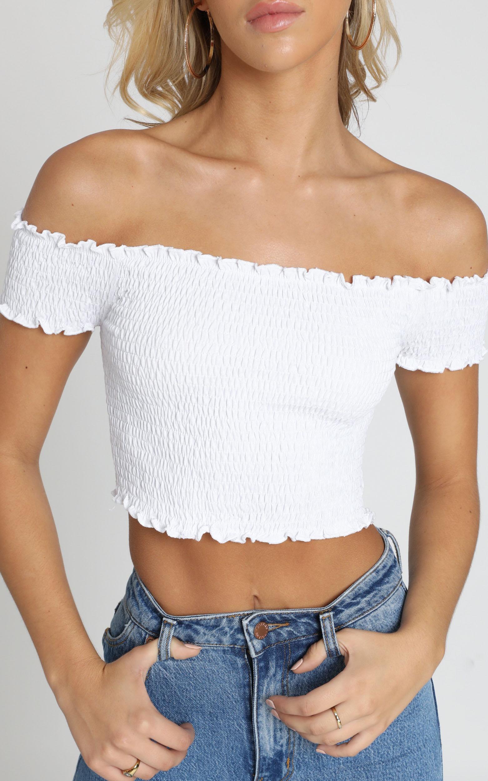 Dancing Fields Top in white - 6 (XS), White, hi-res image number null