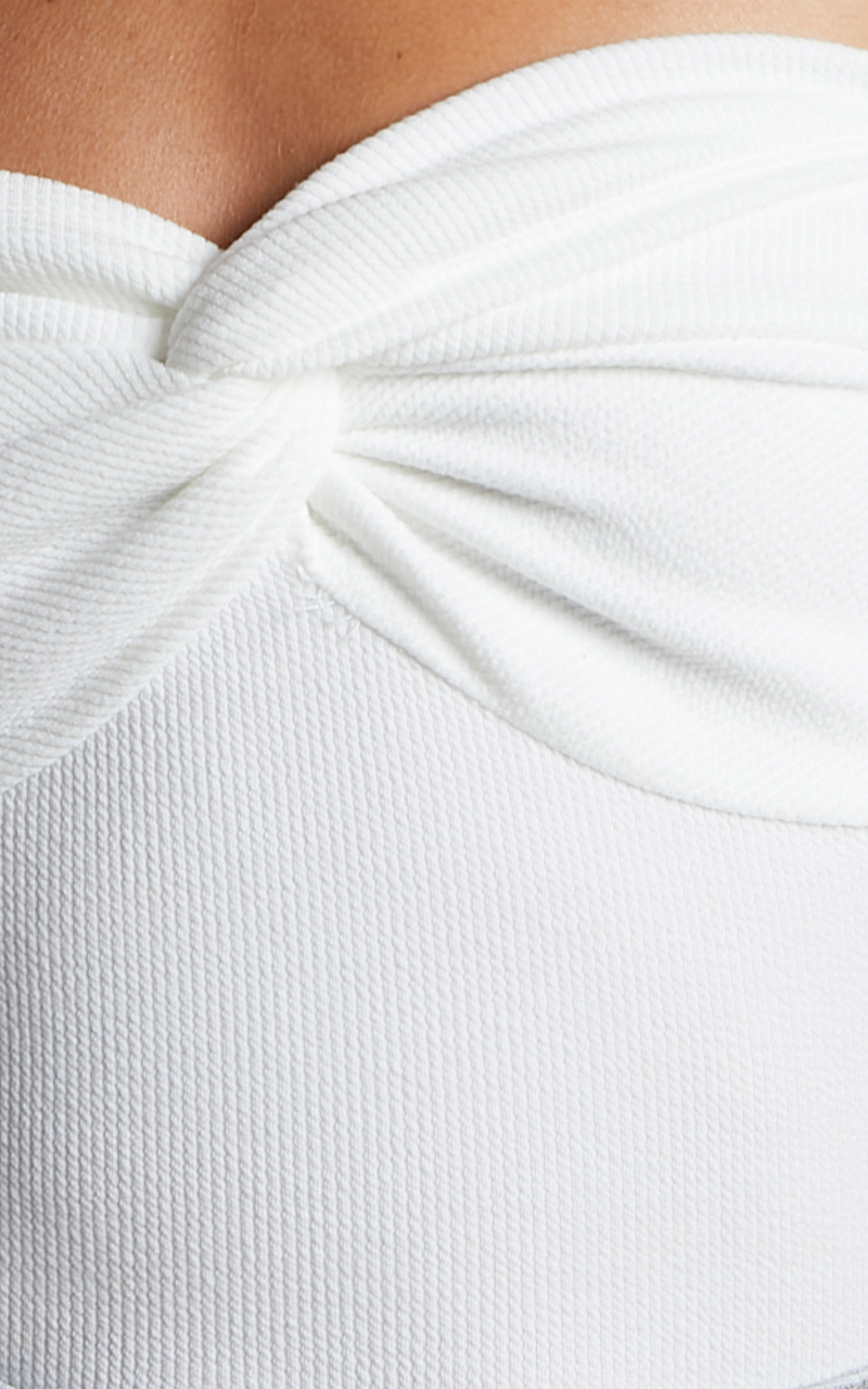 Jelena strapless twist front top in White | Showpo USA
