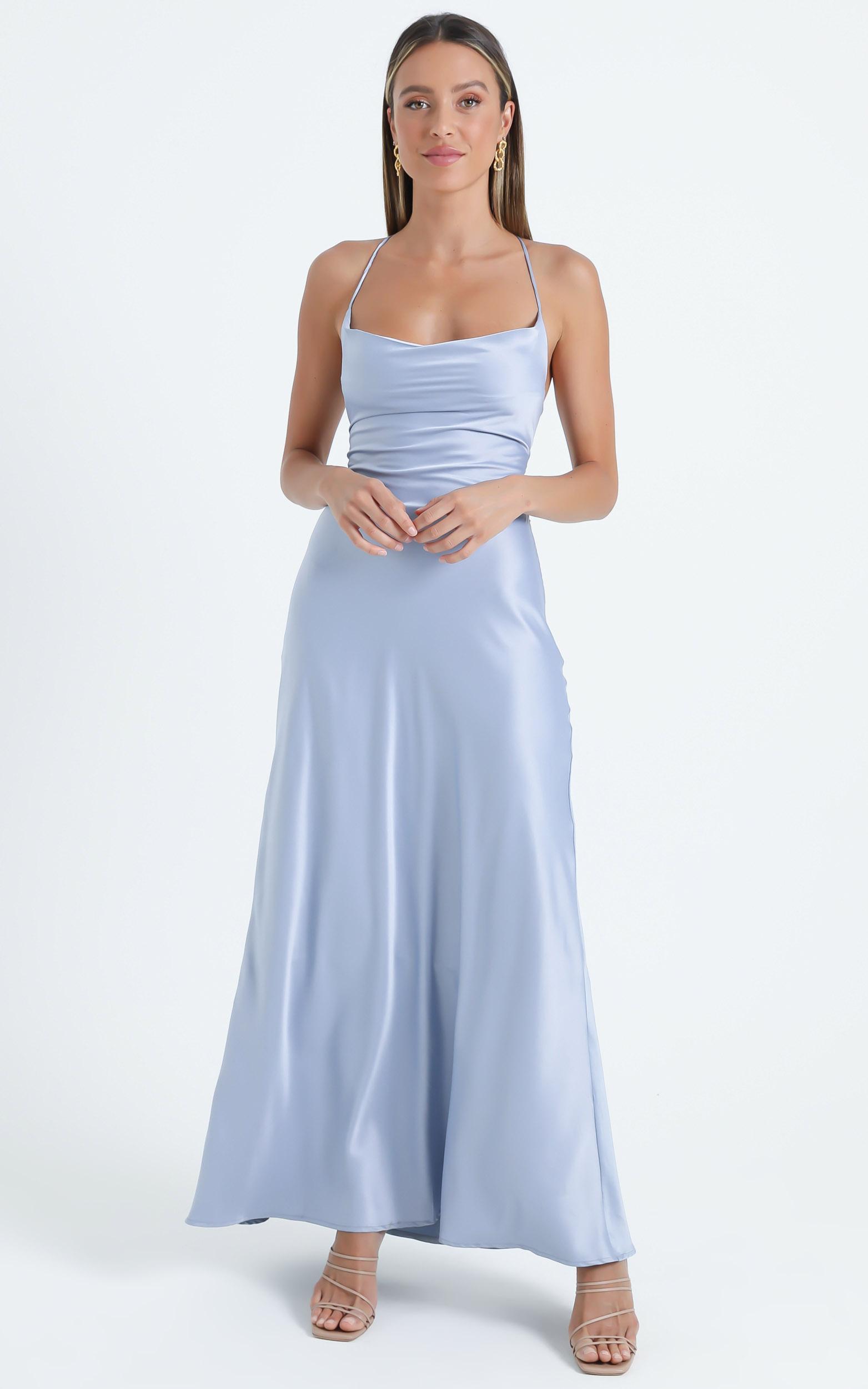 Theadore Dress in Dusty Blue | Showpo USA