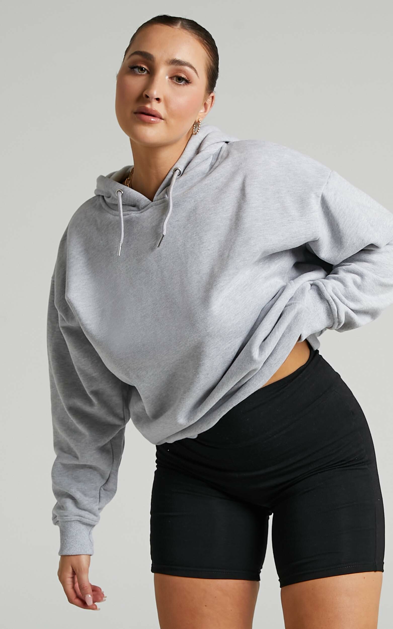 Sunday Society Club - Ana Hoodie in Grey Marle - 06, GRY1, hi-res image number null