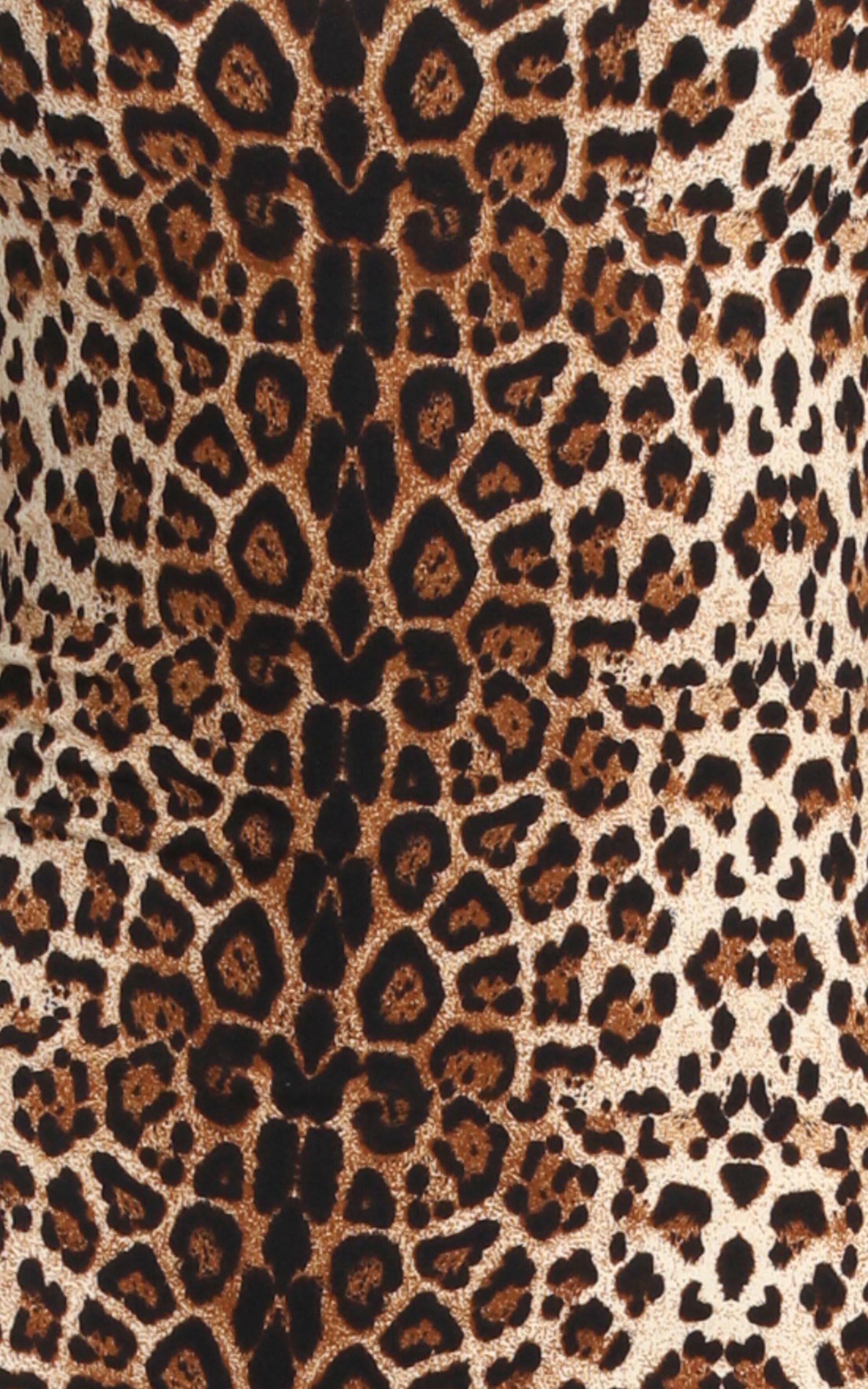 Wild Thing Bodycon Midi Dress In Leopard Print | Showpo USA