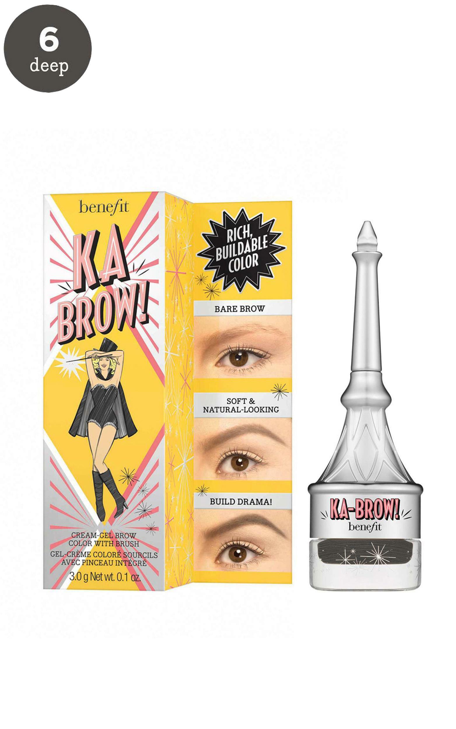 Benefit Cosmetics - Ka-BROW! Eyebrow Cream-Gel Colour in 6 - Cool Soft Black, BLK1, hi-res image number null