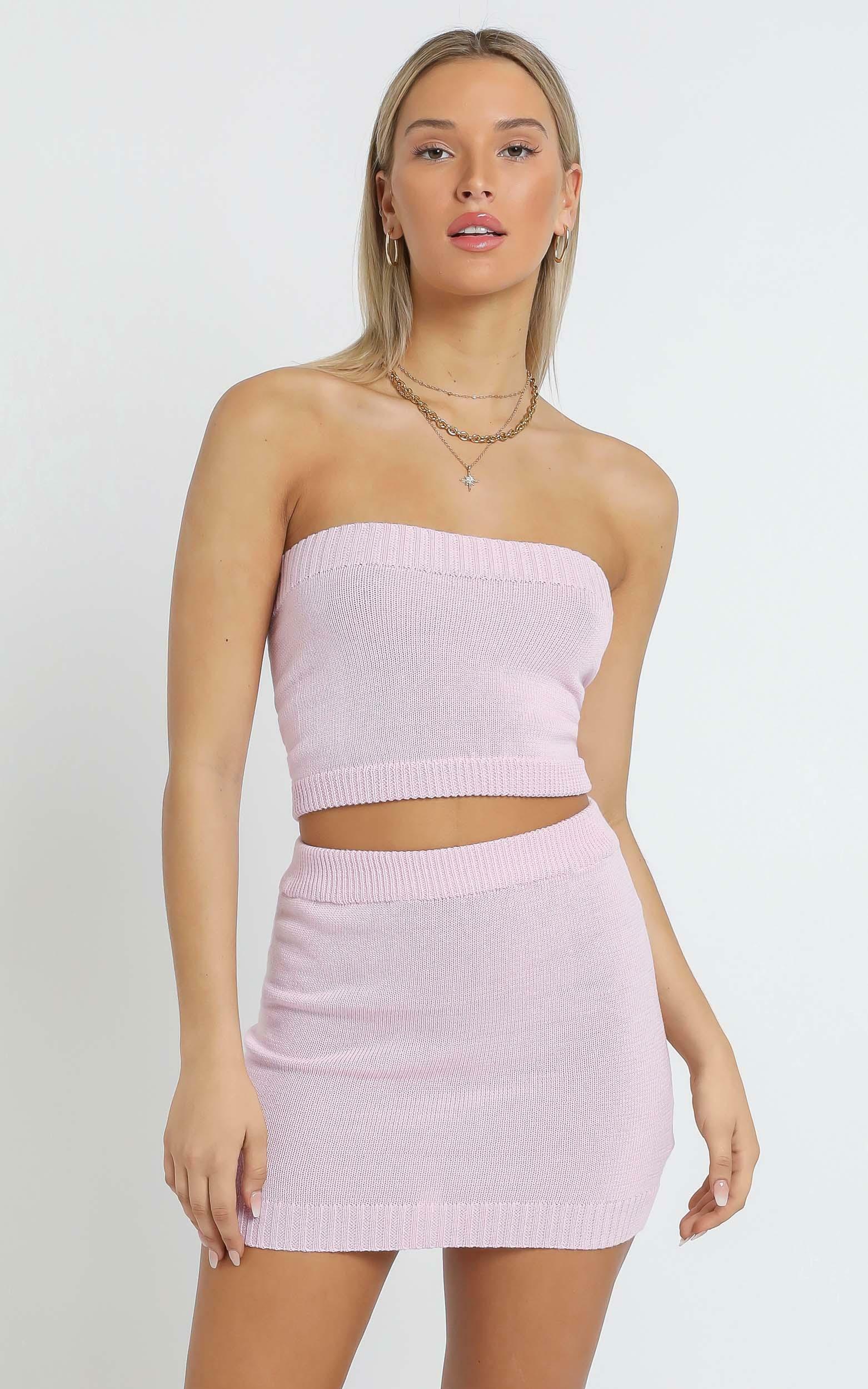 Connie Knitted Two Piece Set in Pink | Showpo USA
