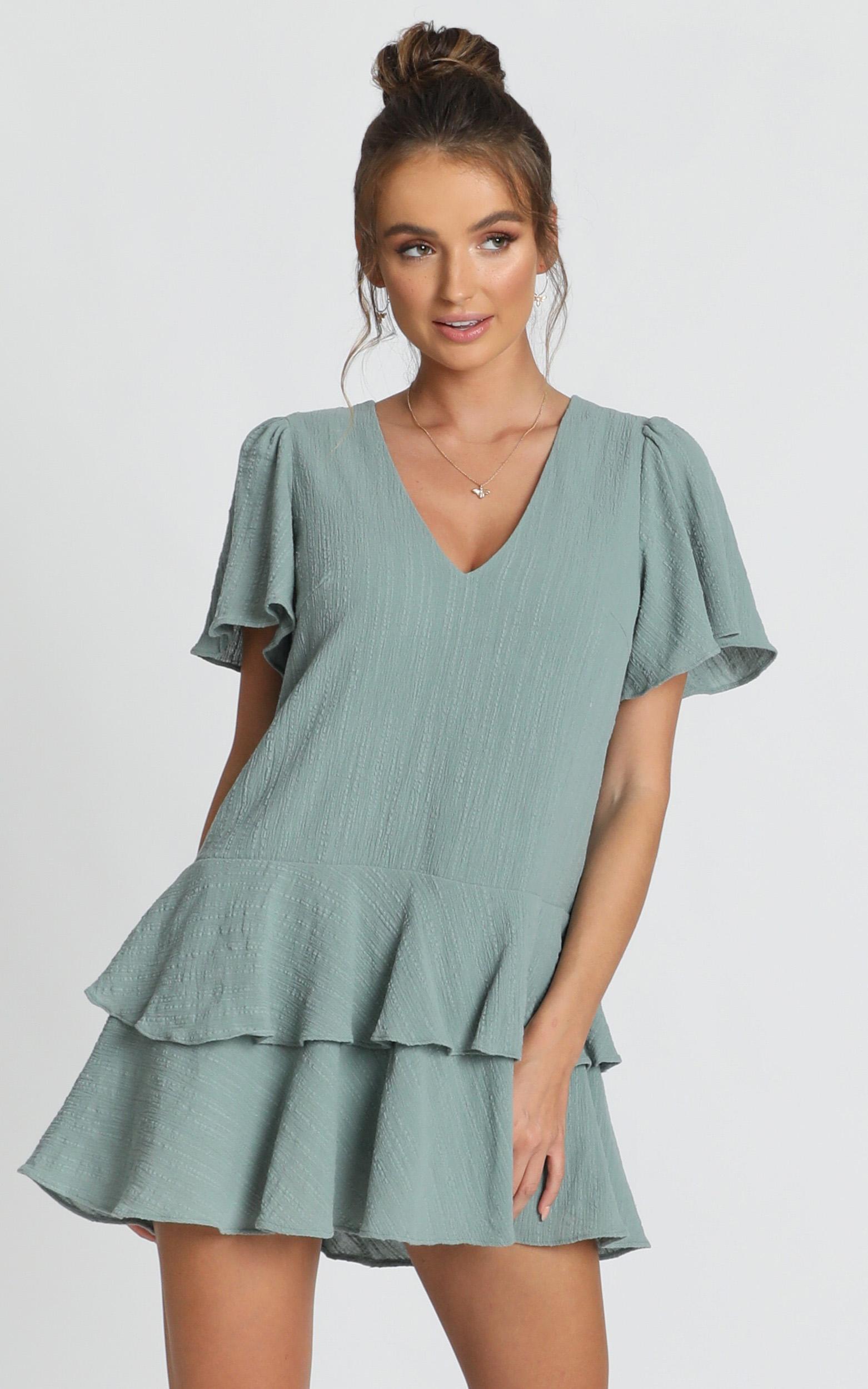 Bahama Baby Dress in Sage - 04, GRN3, hi-res image number null