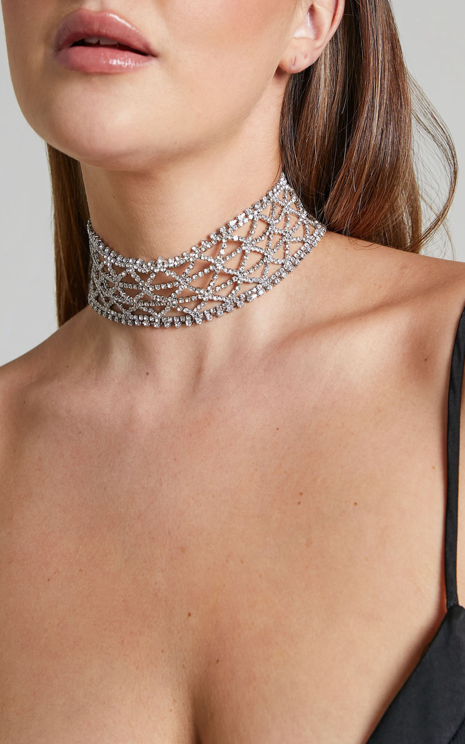 Helena Diamante Choker in Silver - NoSize, SLV1, hi-res image number null