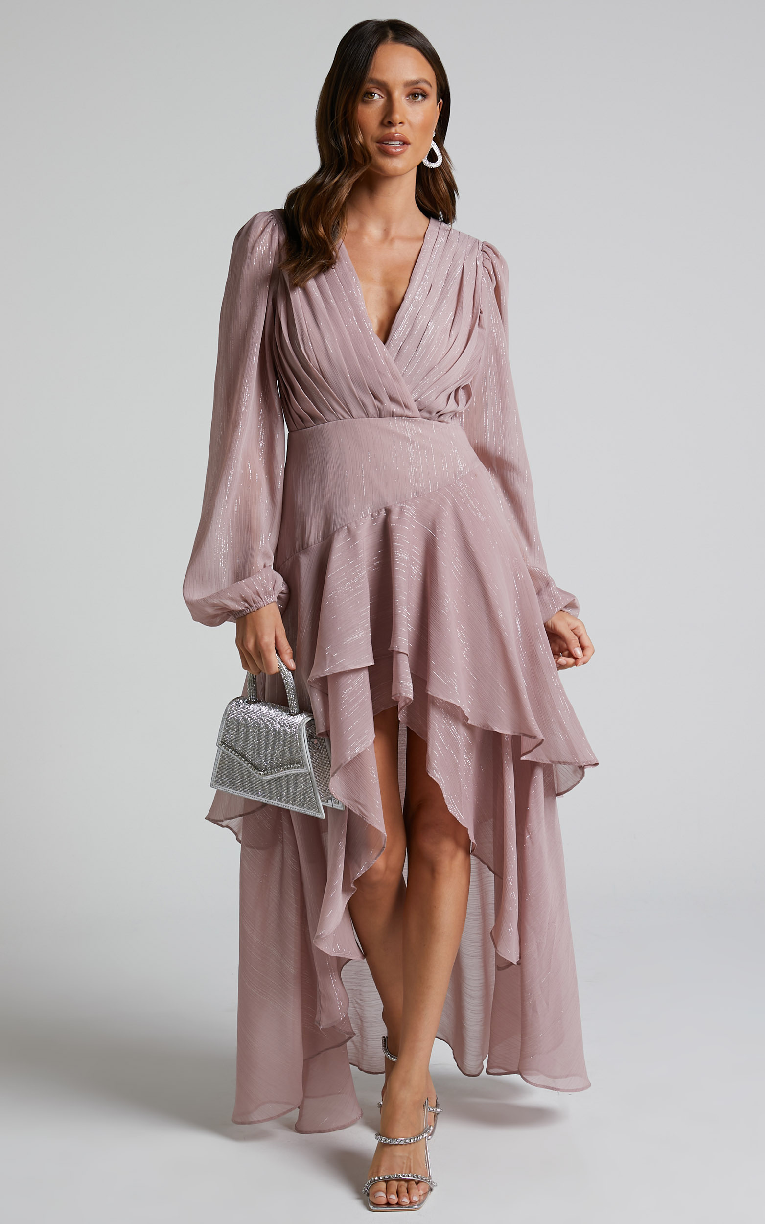 partner Ontdek Chromatisch Claudita Maxi Dress - Long Sleeve High Low Hem Dress in Dusty Rose | Showpo  USA
