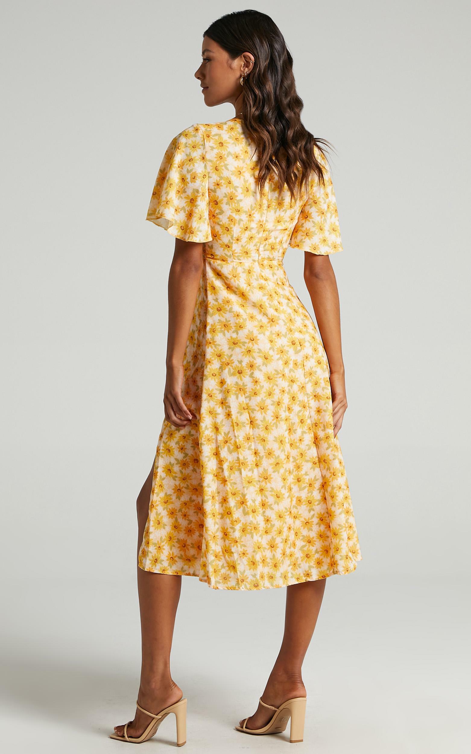 国内正規流通品 - sunflower-printed midi dress ☆Herlipto - 割引率