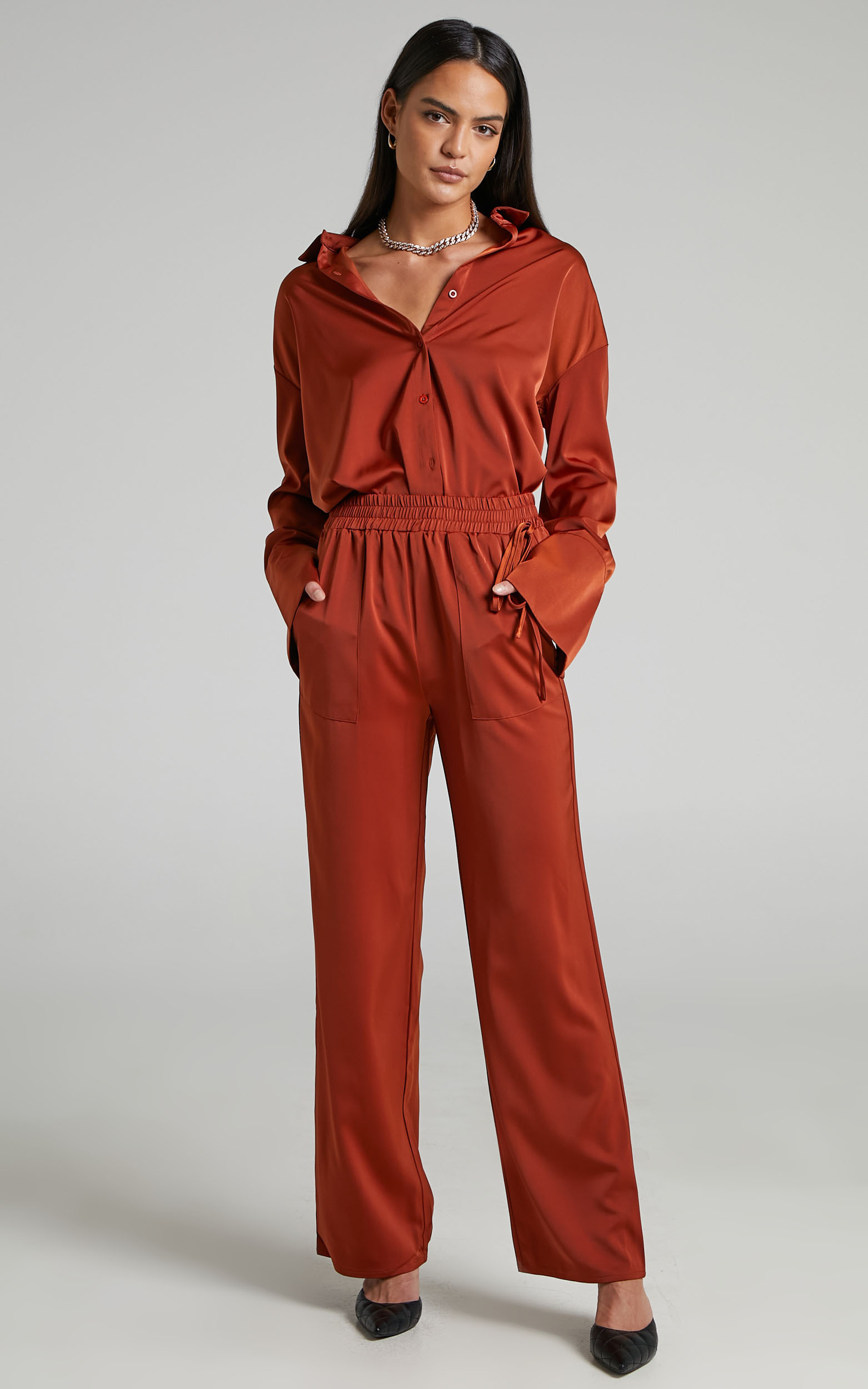 4th & Reckless - Joline Trouser in Rust - L, BRN1, hi-res image number null