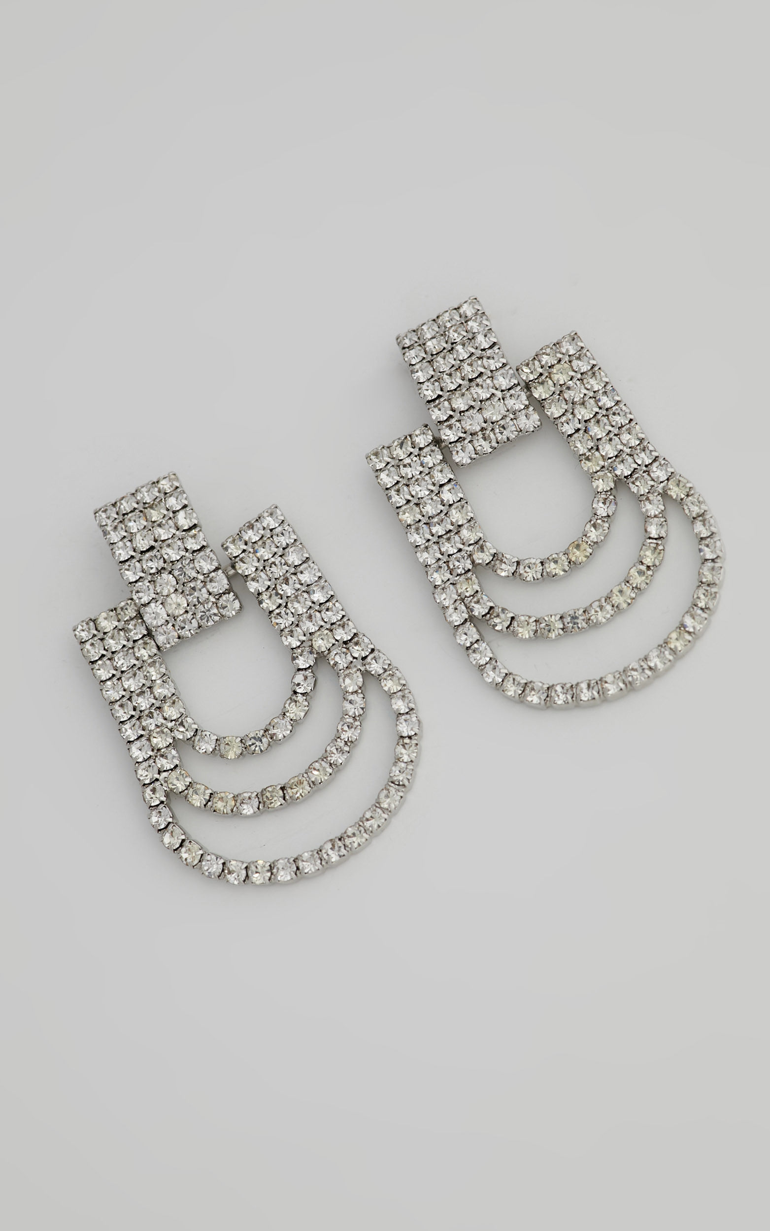 Judith Earrings in Diamante - OneSize, SLV1, hi-res image number null