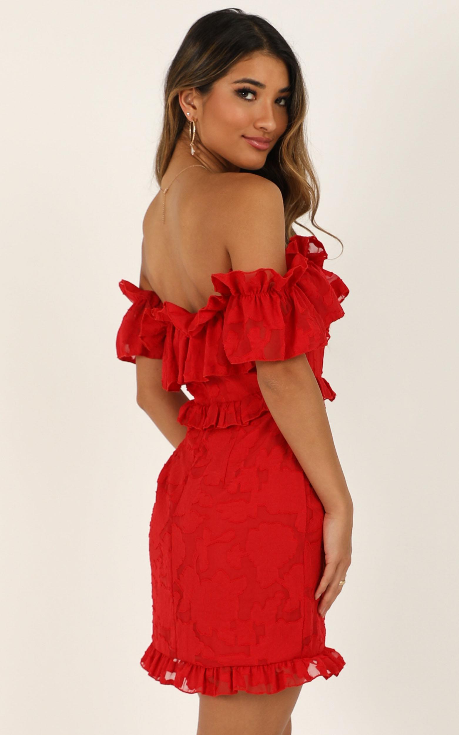 A Sprinkle Of Magic Dress In Red | Showpo USA