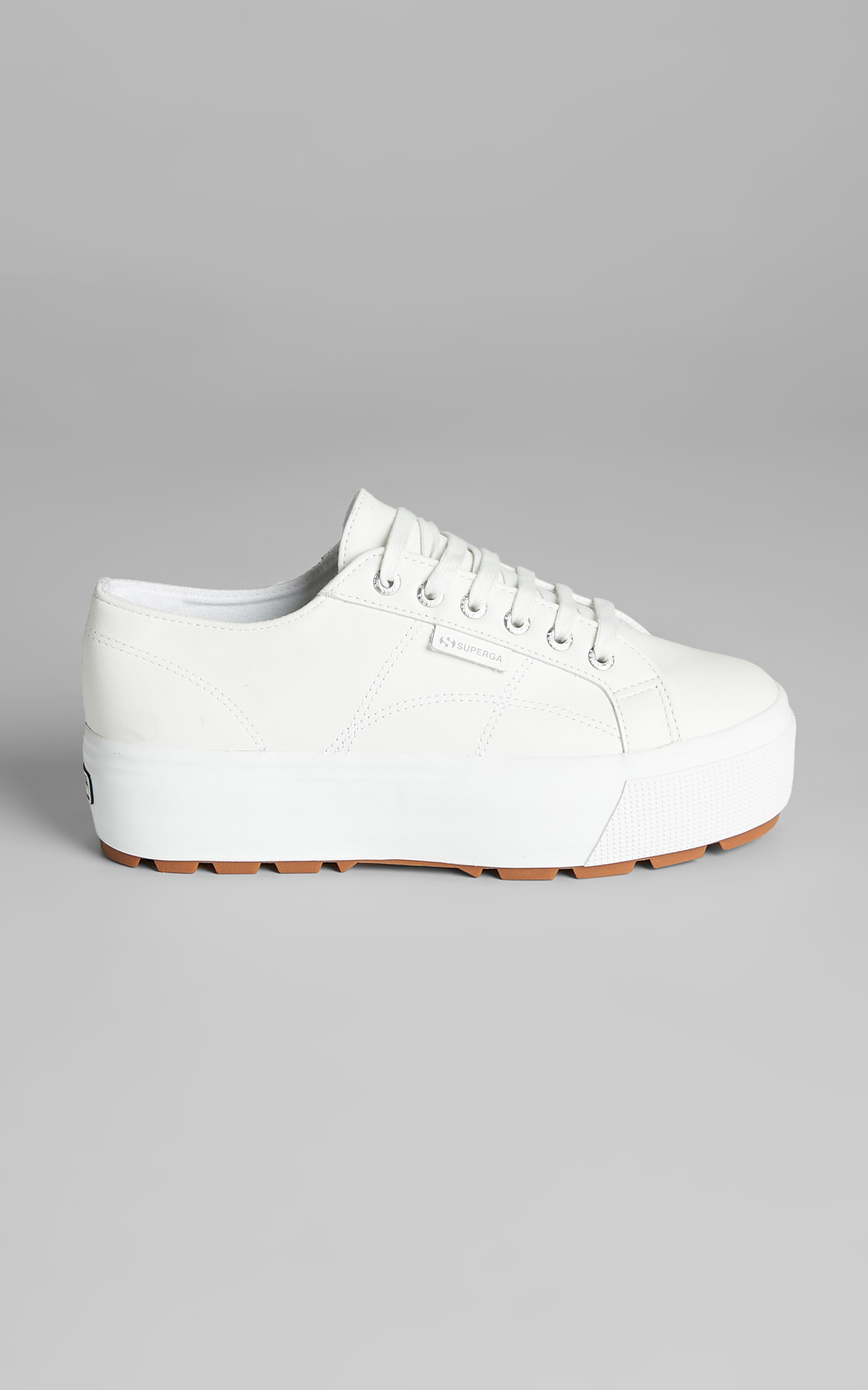 Superga - 2790 Tank Nappa Sneakers in 900 White - 05, WHT1, hi-res image number null