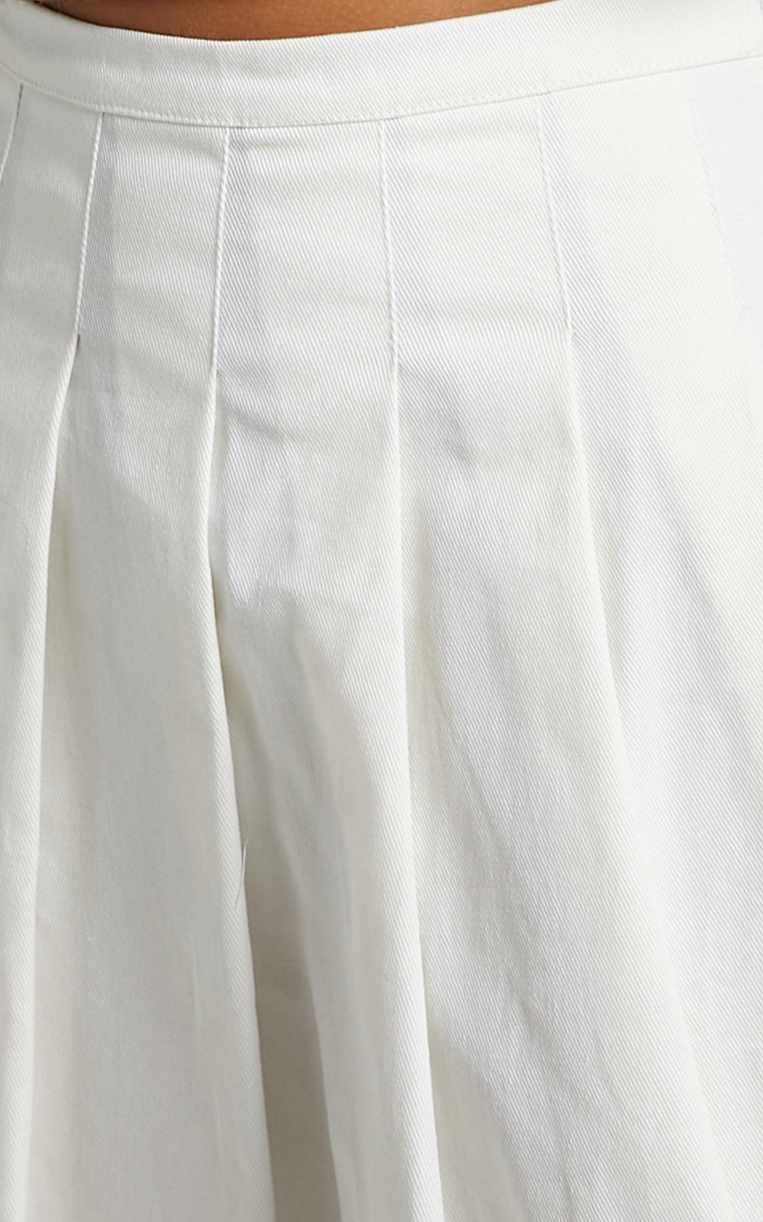 Cailin Pleated Mini Skirt in White | Showpo USA