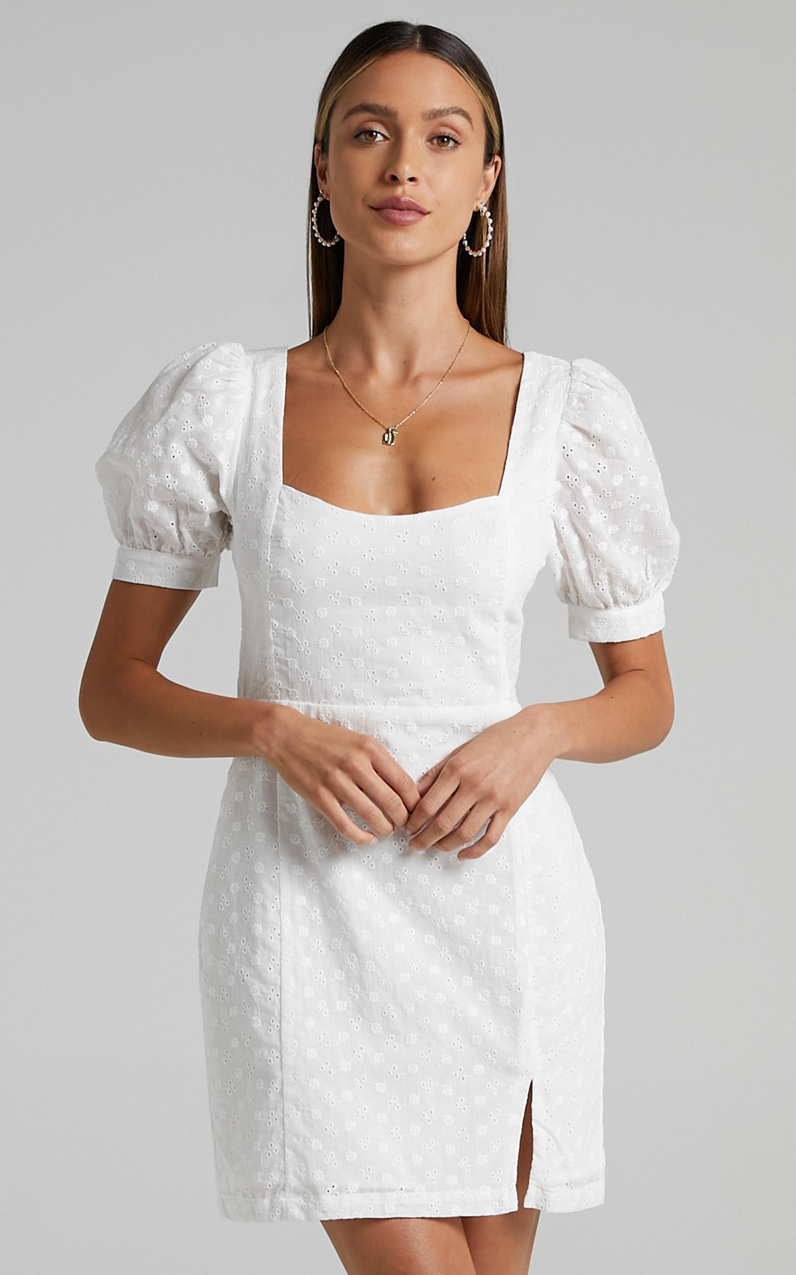 Tintalle Dress in White Broderie - 06, WHT1, hi-res image number null
