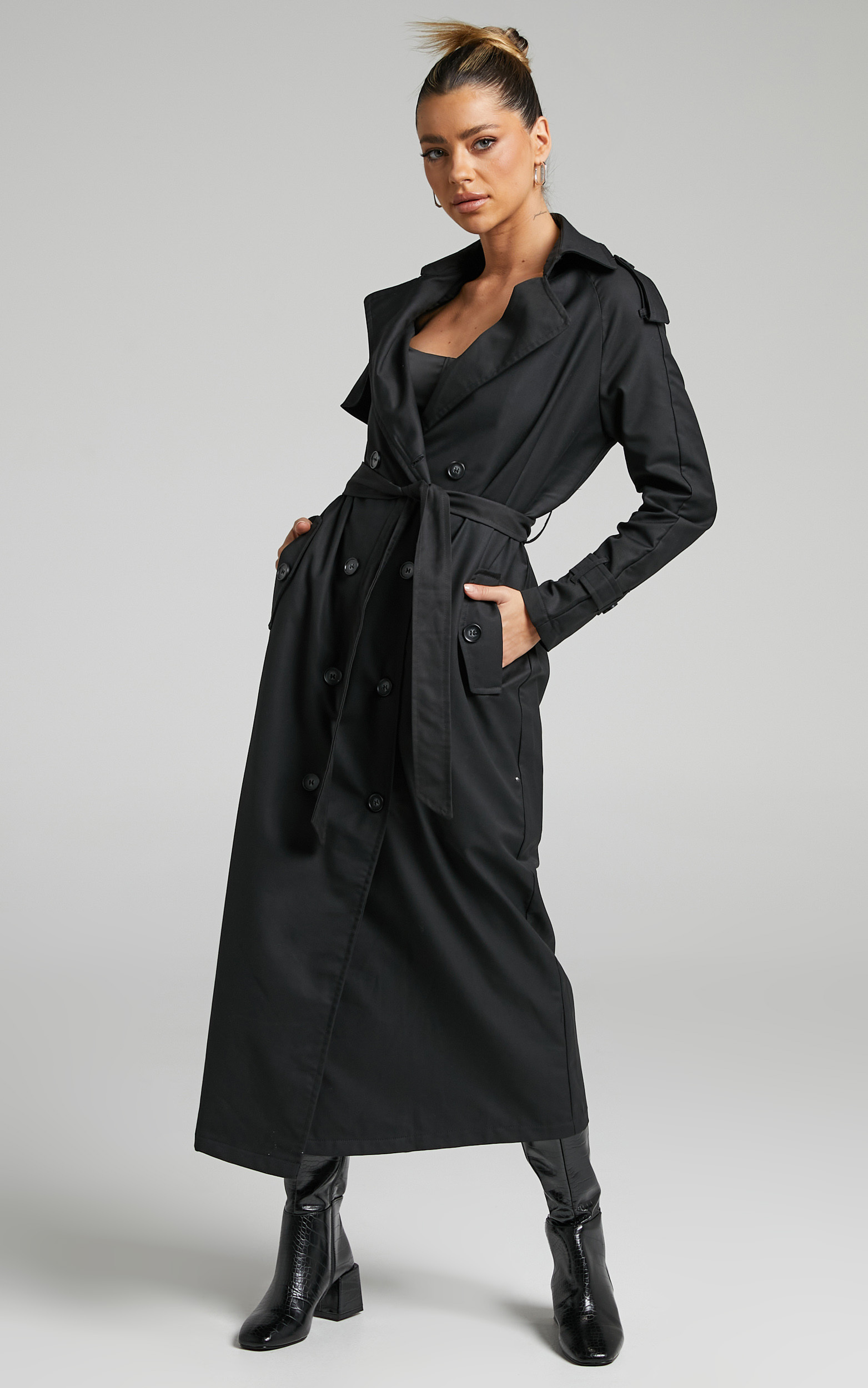 Lioness - Trencherous Coat in Onyx - L, BLK1, hi-res image number null