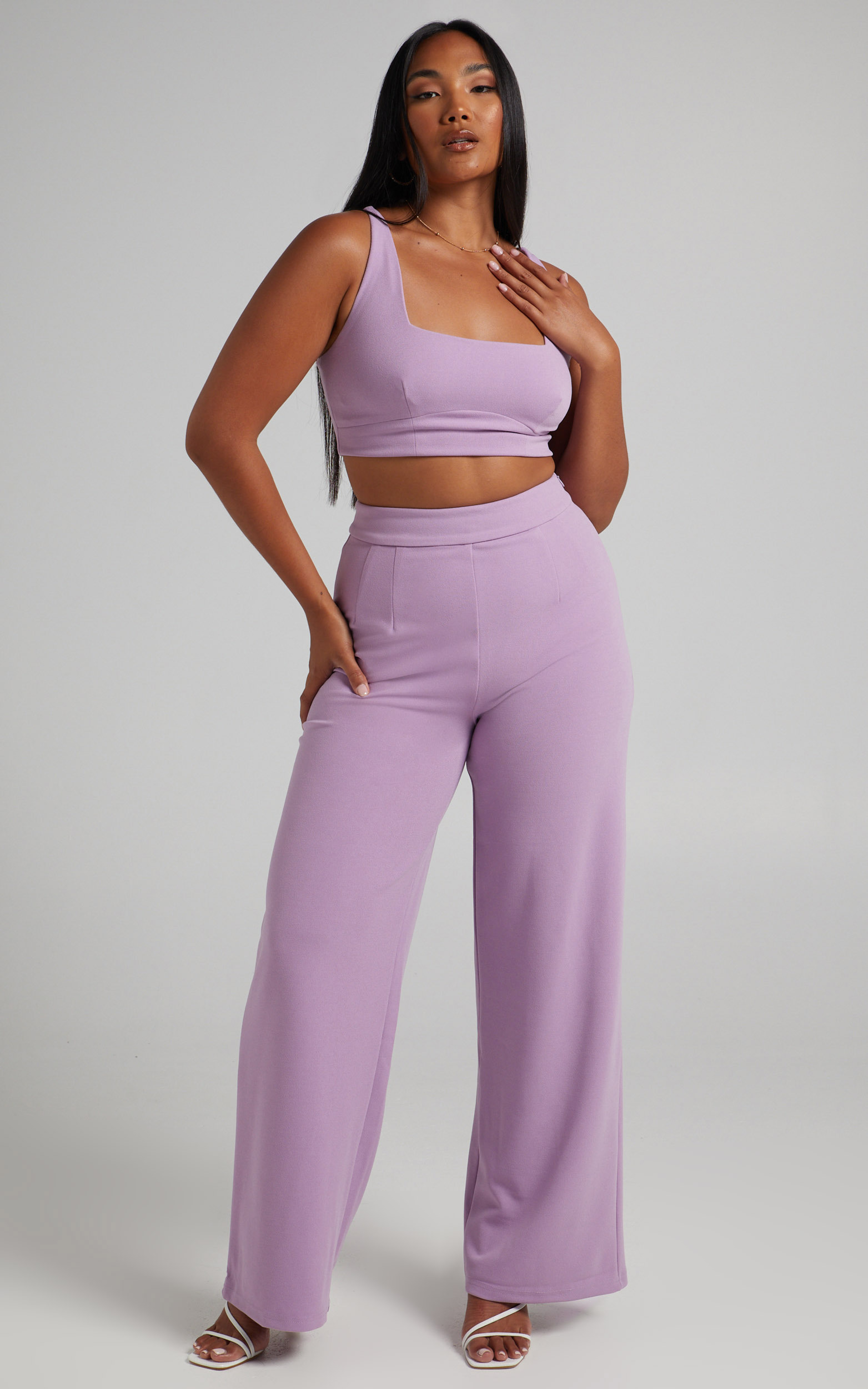 Elibeth Two Piece Wide Leg Set in Lilac - 04, PRP5, hi-res image number null