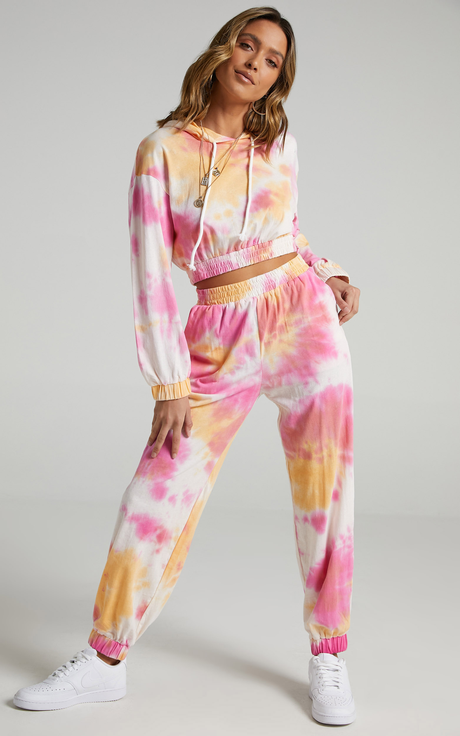 Lopez Two Piece Set in Pink Tie Dye - 6 (XS), Pink, hi-res image number null